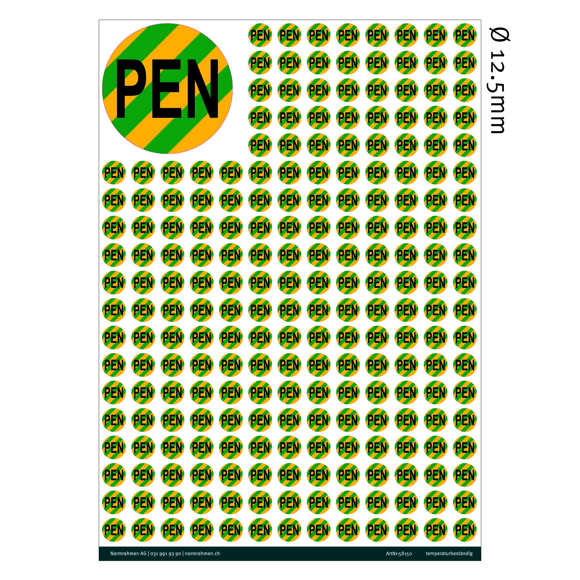 Neutral conductor with protective function PEN Ø 12.5mm,PU 247 pcs. A4 sheet Neutral conductor with protective function PEN Ø 12.5mm,PU 247 pcs. A4 sheet
