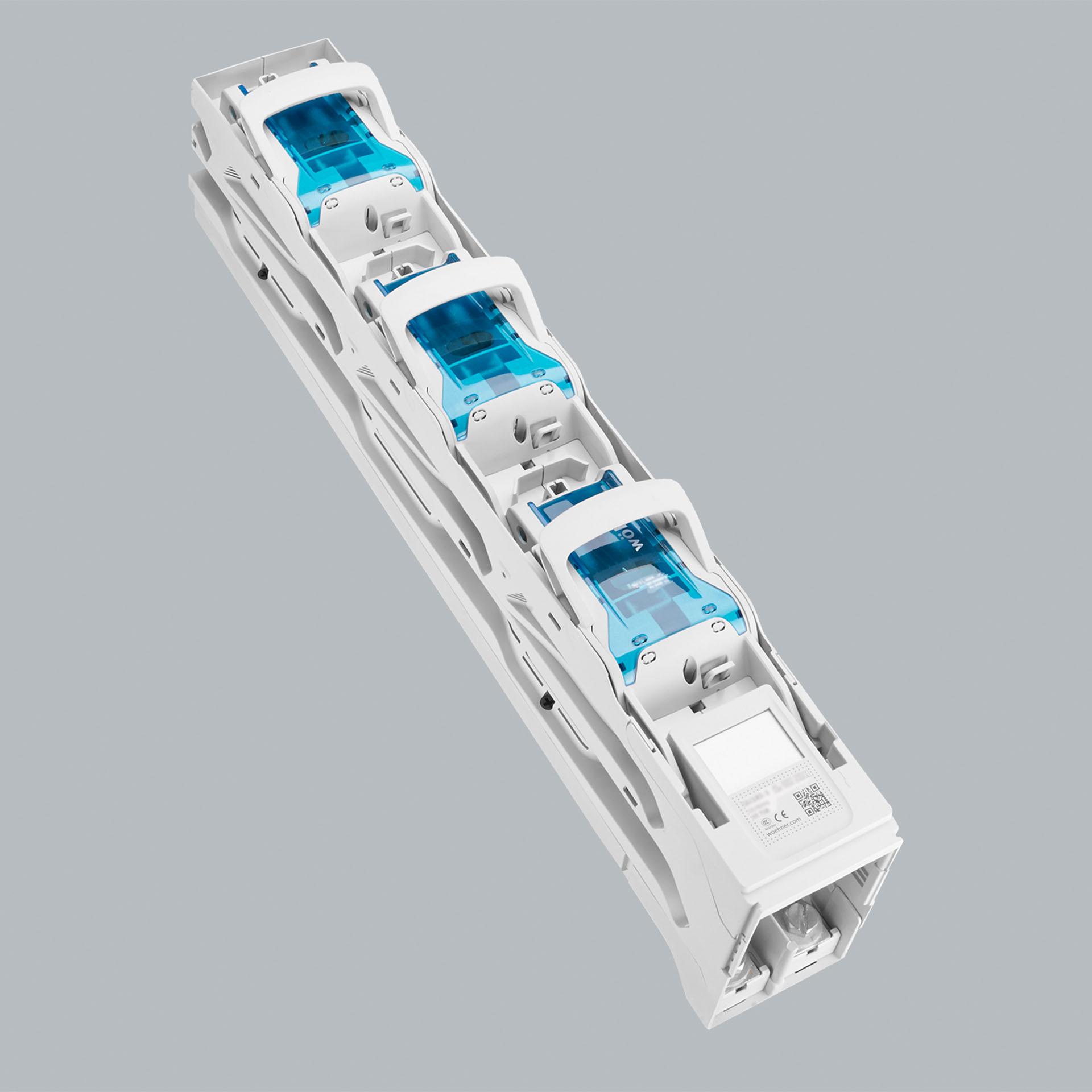 Réglette sectionneur HPC Gr.2, 3P, 185mm, M12, 1 Pôle commutable