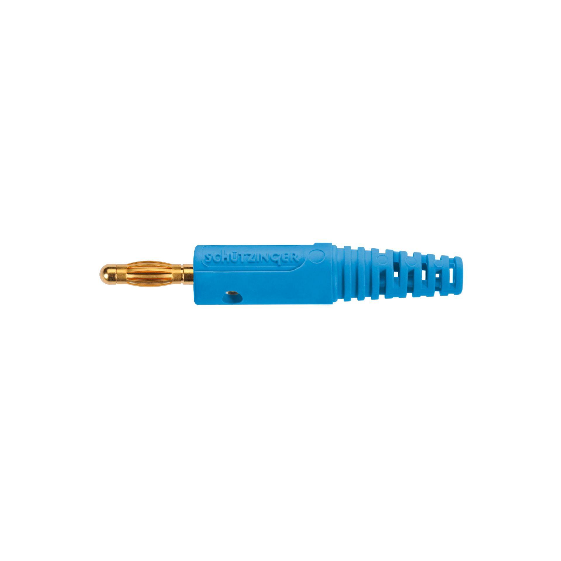 Spina a molla diritta ø 4 mm, con connessione a saldare fino a 2,5 mm2 blu Spina a molla diritta ø 4 mm, con connessione a saldare fino a 2,5 mm2 blu