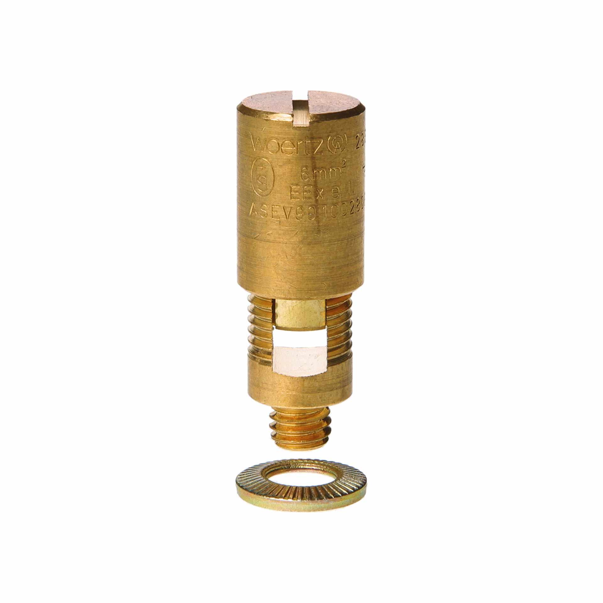 Terminale per conduttore di protezione nudo, 6mm² M6x5mm Terminale per conduttore di protezione nudo, 6mm² M6x5mm