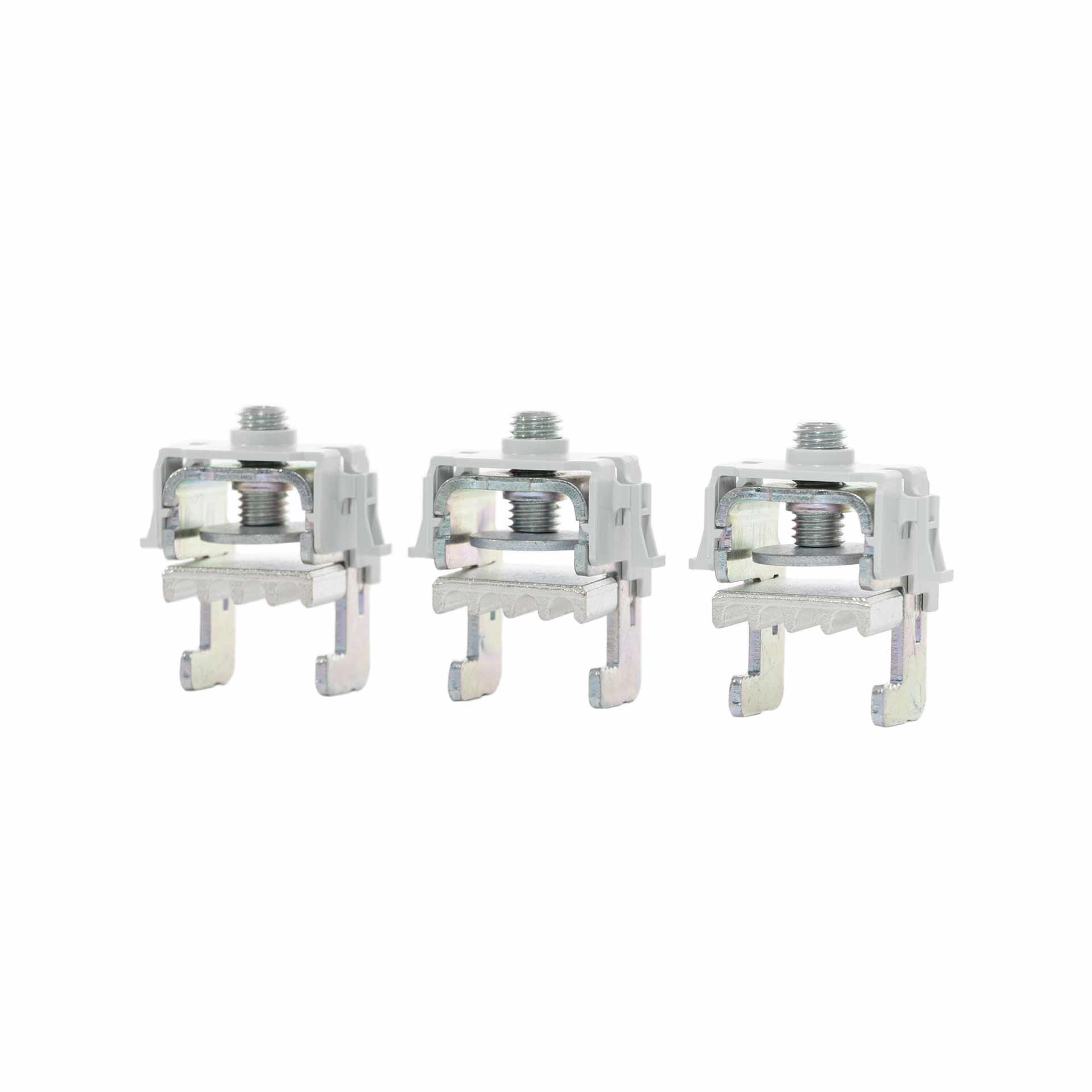 Etriers pour sectionneurs QCS NH de taille 1 à 3 pour montage sur jeux de barre sans perçage Etriers pour sectionneurs QCS NH de taille 1 à 3 pour montage sur jeux de barre sans perçage