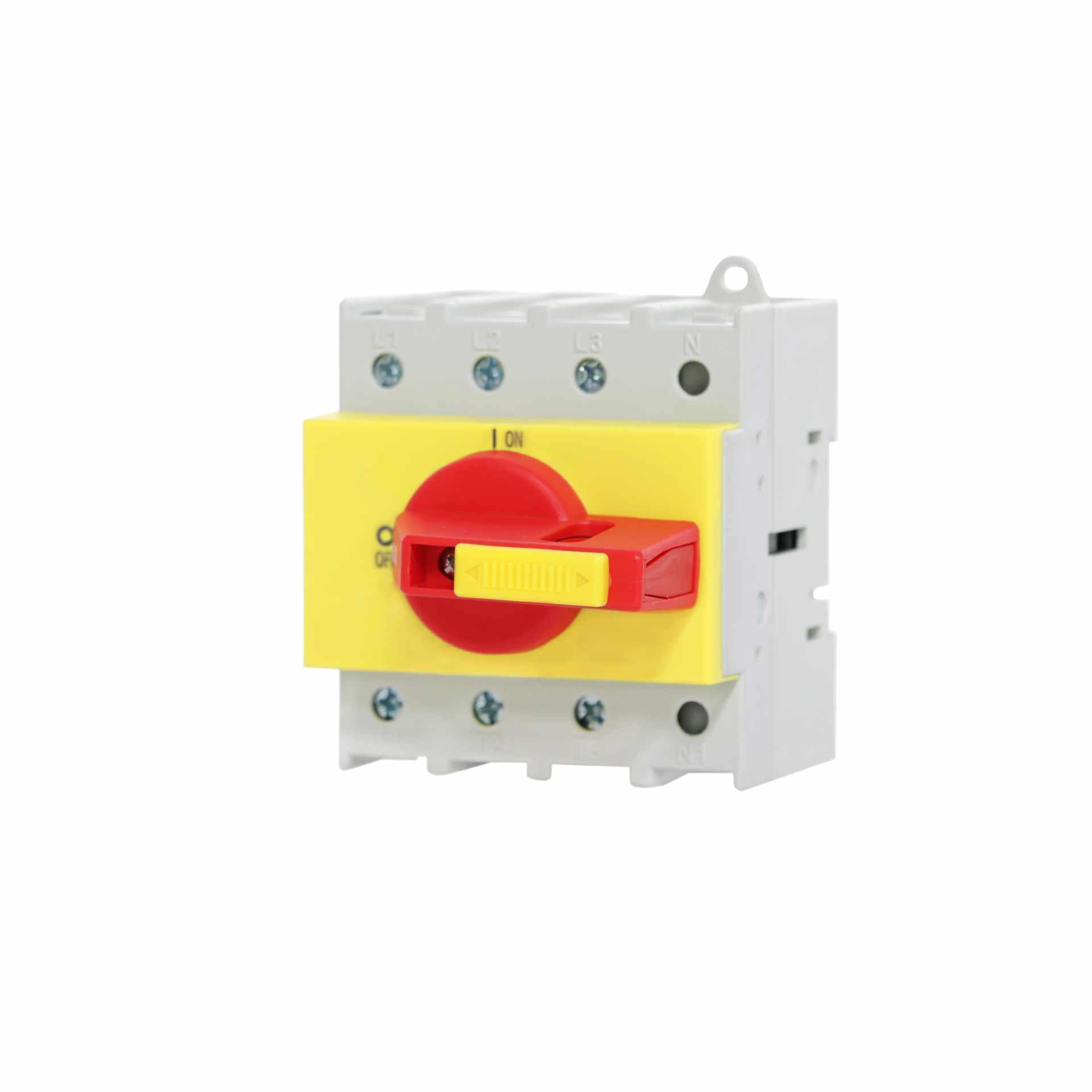 EMERGENCY STOP switch-disconnector with locking device, 3-pole, 125A, 45 kW