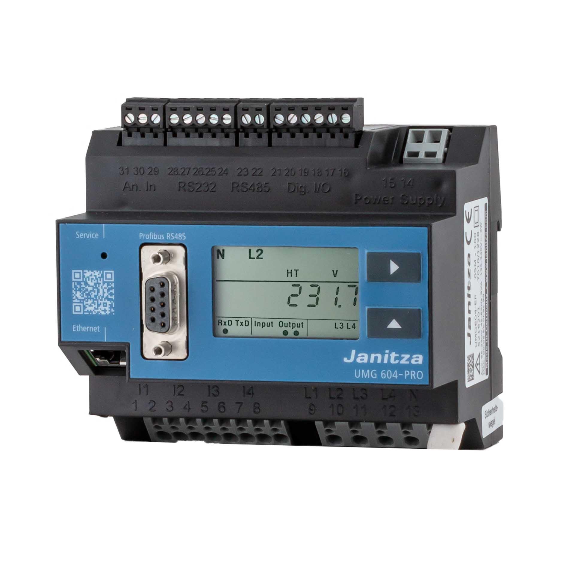 Analizzatore di potenza Janitza UMG 604E-PRO - 24V