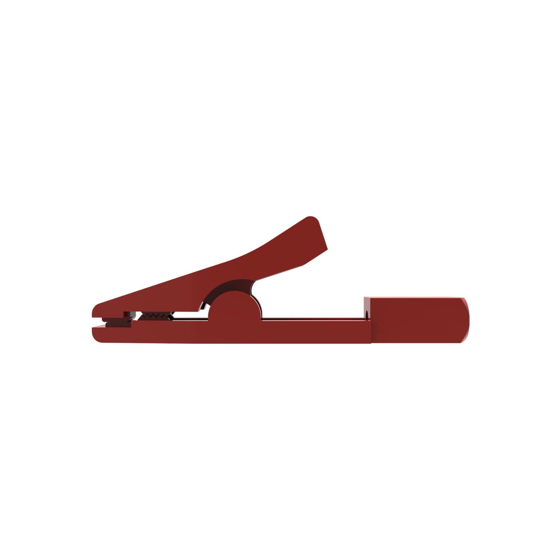 Morsetto isolato, presa ø 2 mm, rosso
