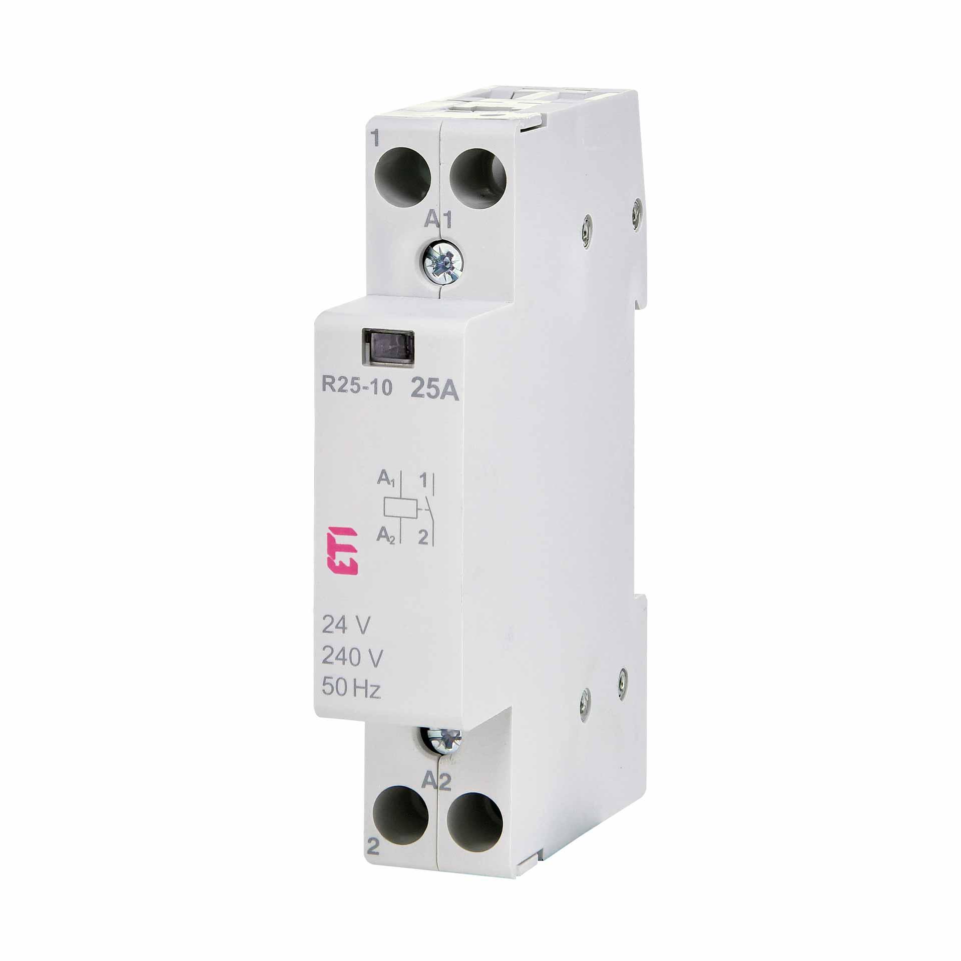 Contattore di installazione unipolare, 25A, (AC1, 400V), R25-10 24V AC Contattore di installazione unipolare, 25A, (AC1, 400V), R25-10 24V AC