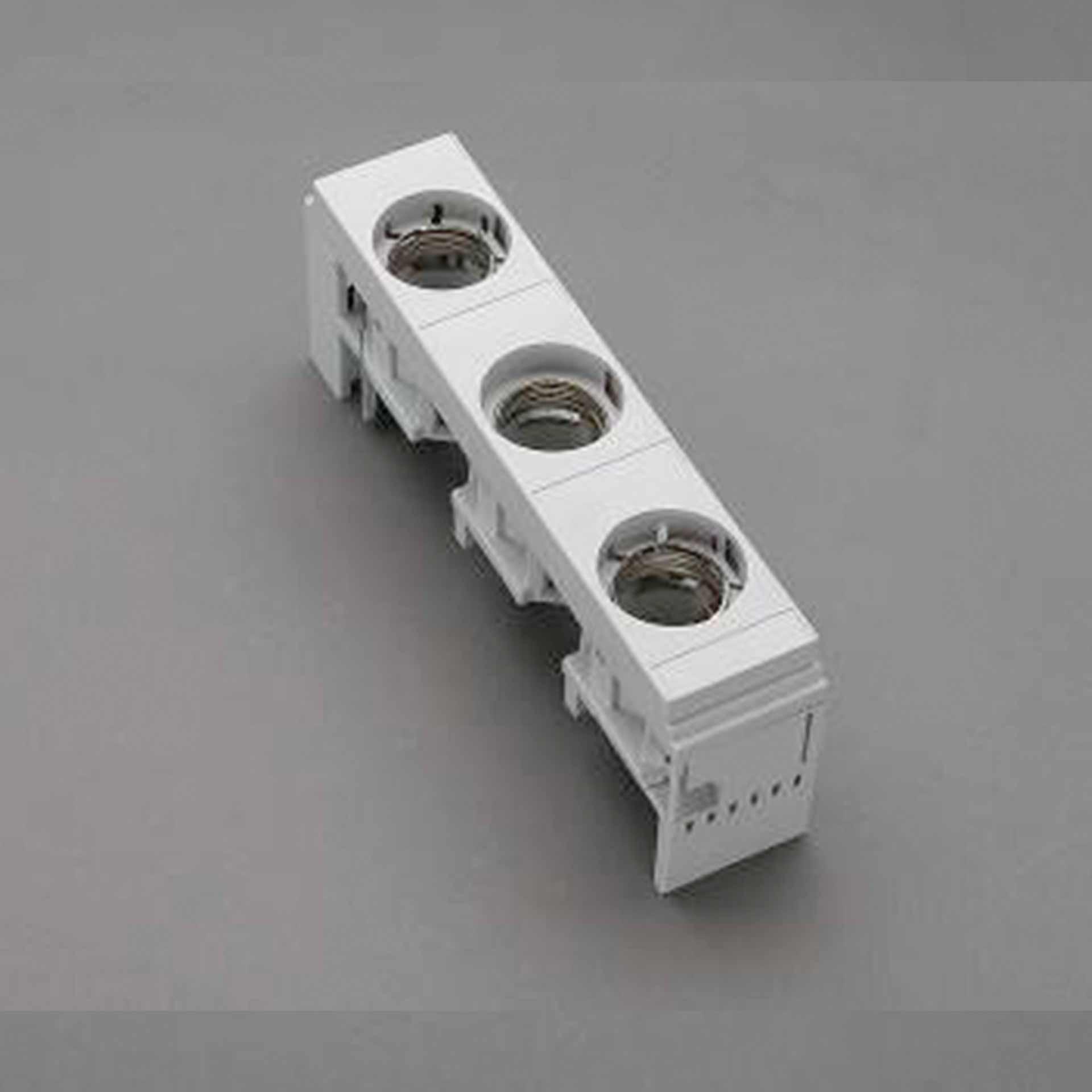 DII-Reiter-Sicherungselement 25A mit Abdeckung, 60mm System, berührungsgeschützt für 5-10mm Schiene