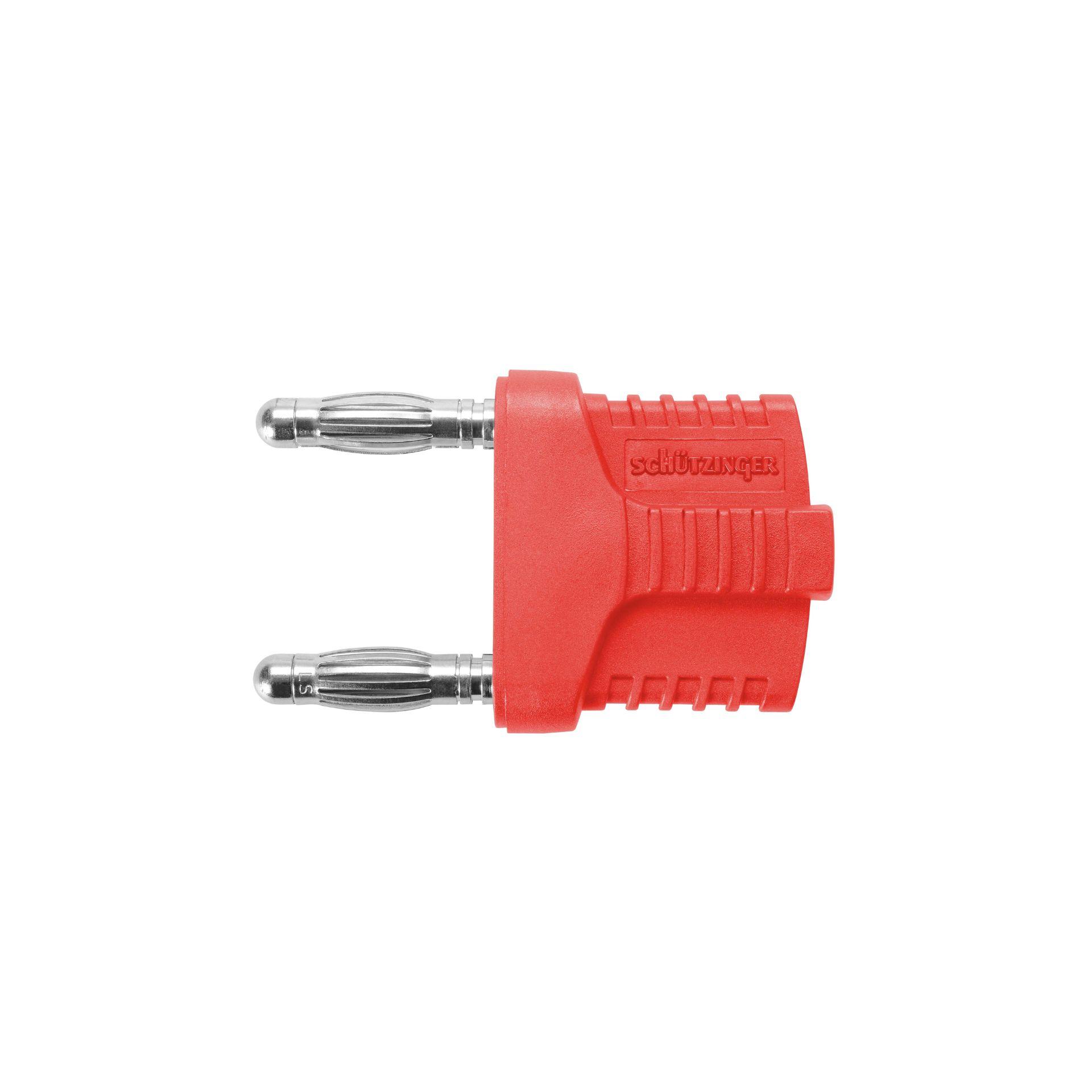 Spina di cortocircuito con presa di misura assiale ø 4mm, rossa