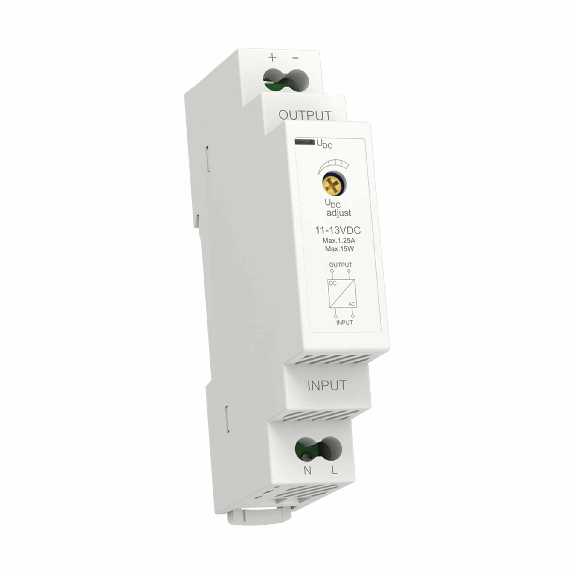 Alimentatore stabilizzato PS1M-15/12V DC, 16 W / 30 VA Alimentatore stabilizzato PS1M-15/12V DC, 16 W / 30 VA
