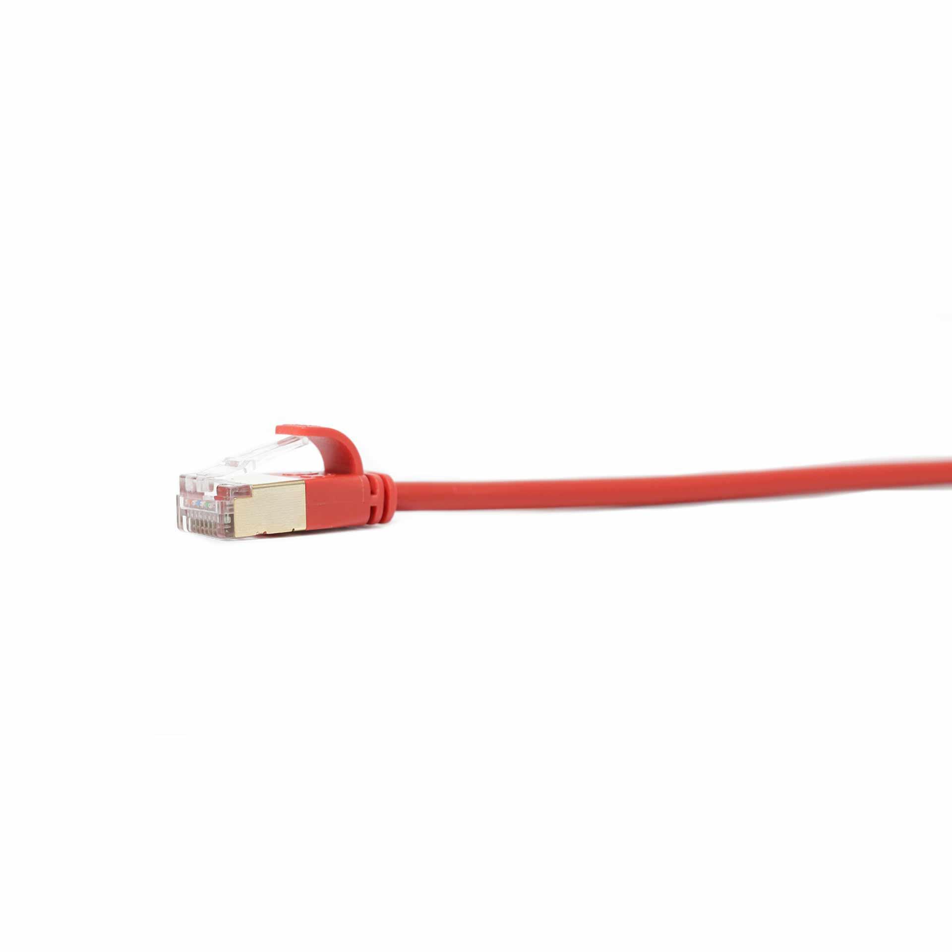CAT 6A Câble patch Slim S/FTP, 10000mm, rouge, LSZH sans halogène, 500 Mhz CAT 6A Câble patch Slim S/FTP, 10000mm, rouge, LSZH sans halogène, 500 Mhz