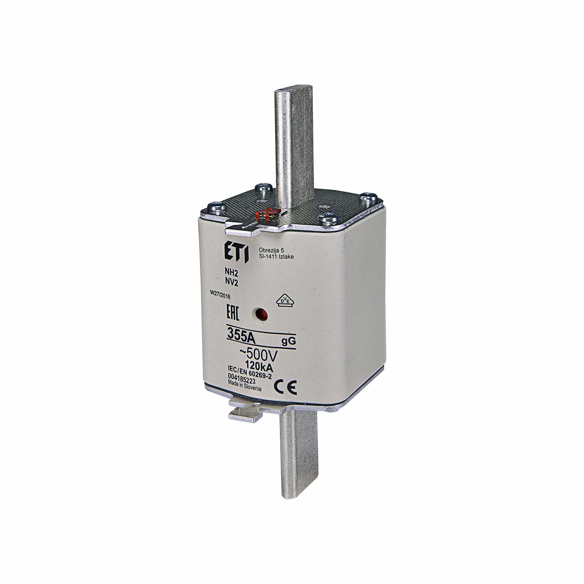 Fusible HPC Gr. 2  355A, caractéristique gL-gG 500V