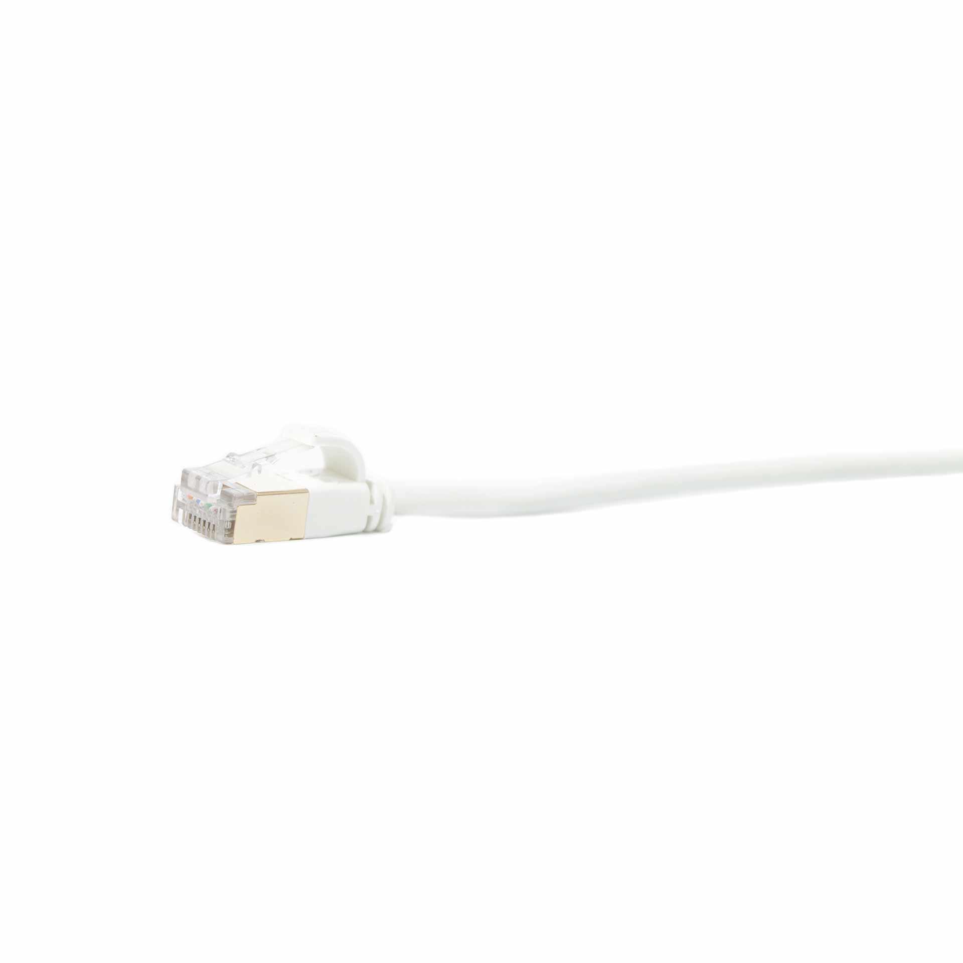 Cavo patch sottile CAT 6A, S/FTP, 1000 mm, bianco, senza alogeni LSZH, 500 Mhz
