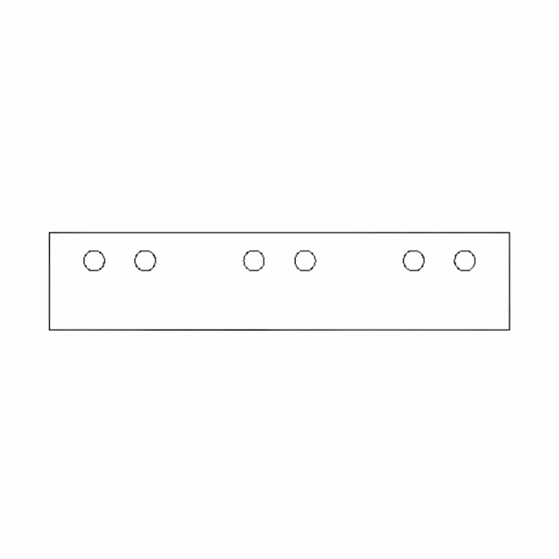 Cover plate with cut-out 720x153x4mm