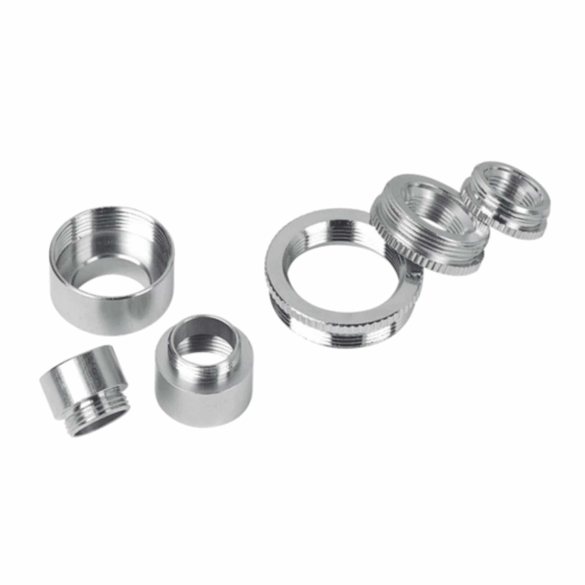 Adattatore per adattare la dimensione della filettatura da M20 a PG16, ottone nichelato Adattatore per adattare la dimensione della filettatura da M20 a PG16, ottone nichelato