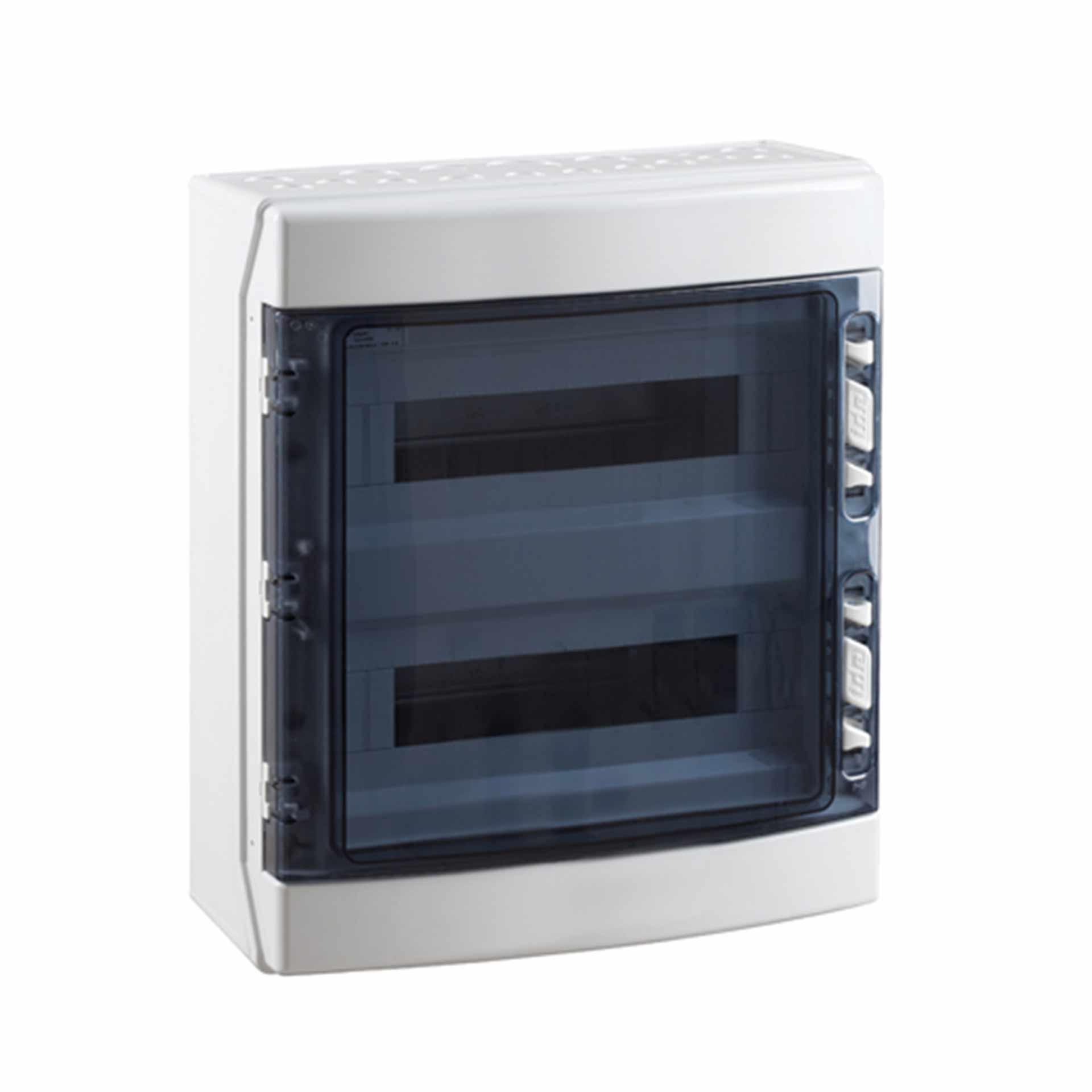 Coffret apparent "CDN36PT2F/RR" avec porte transparente, IP65, 2x18 modules (36M)