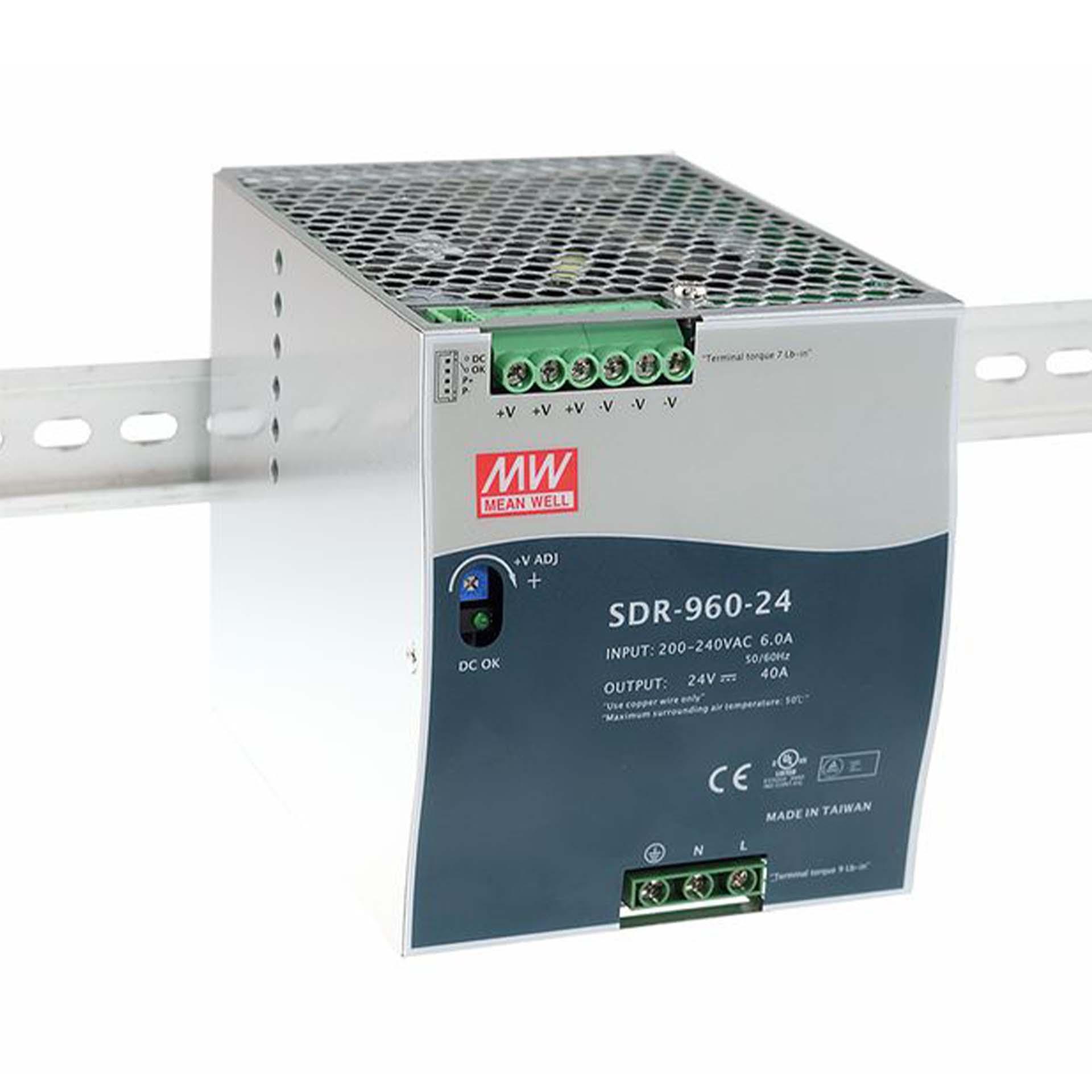 Alimentatore Mean Well SDR-960-24, 24V DC, 40A, 960W Alimentatore Mean Well SDR-960-24, 24V DC, 40A, 960W