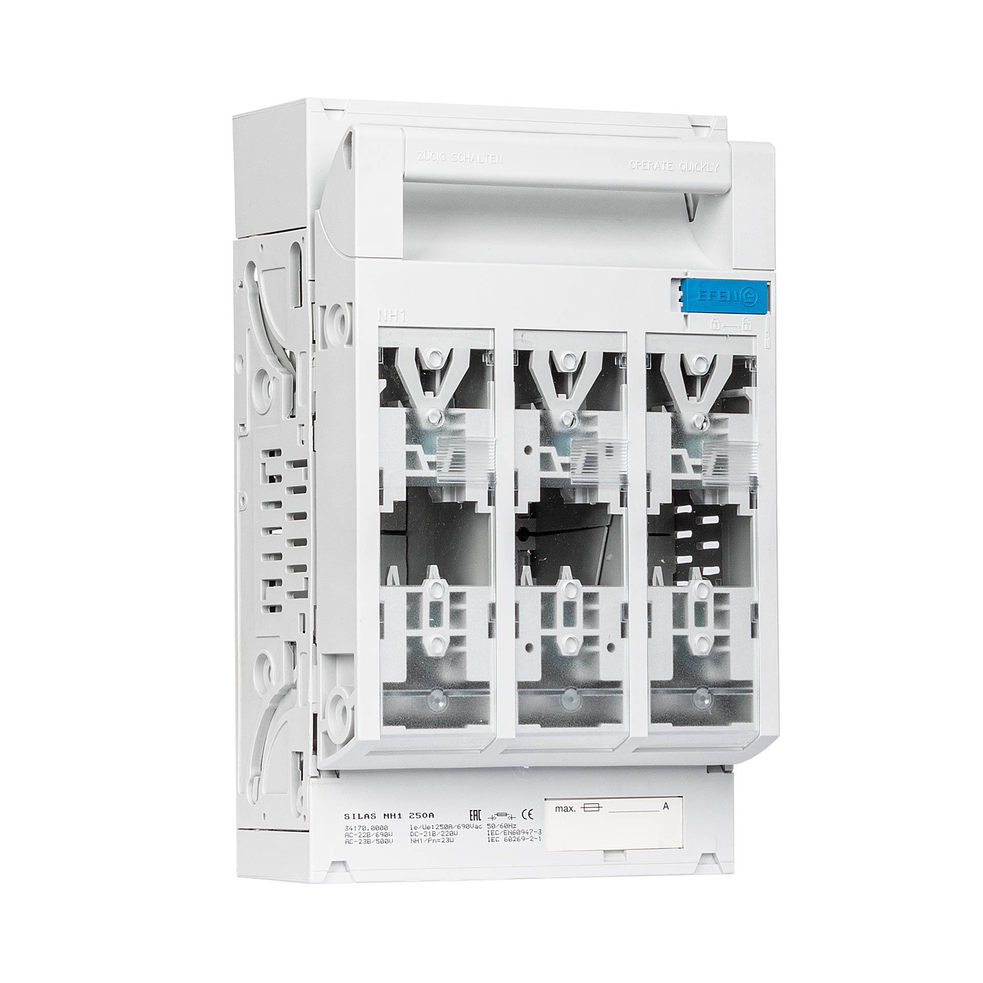 Sectionneur HPC Gr.1, 3P, M10, Max. 250A, U2U2 montage individuel (en sailli)