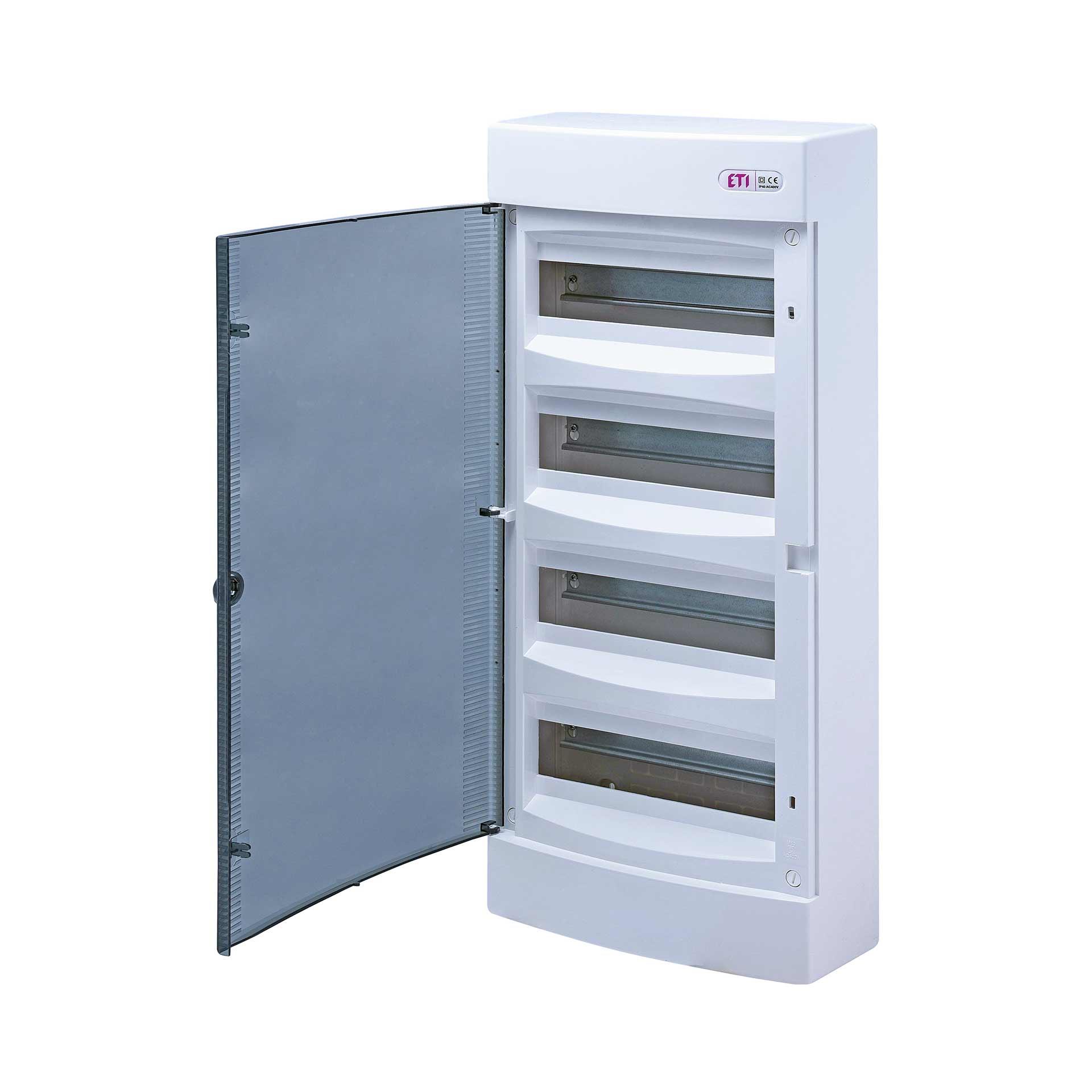 Distributore a parete con porta trasparente "ECT-48-PT", IP40, modulo 4x12 (48M)