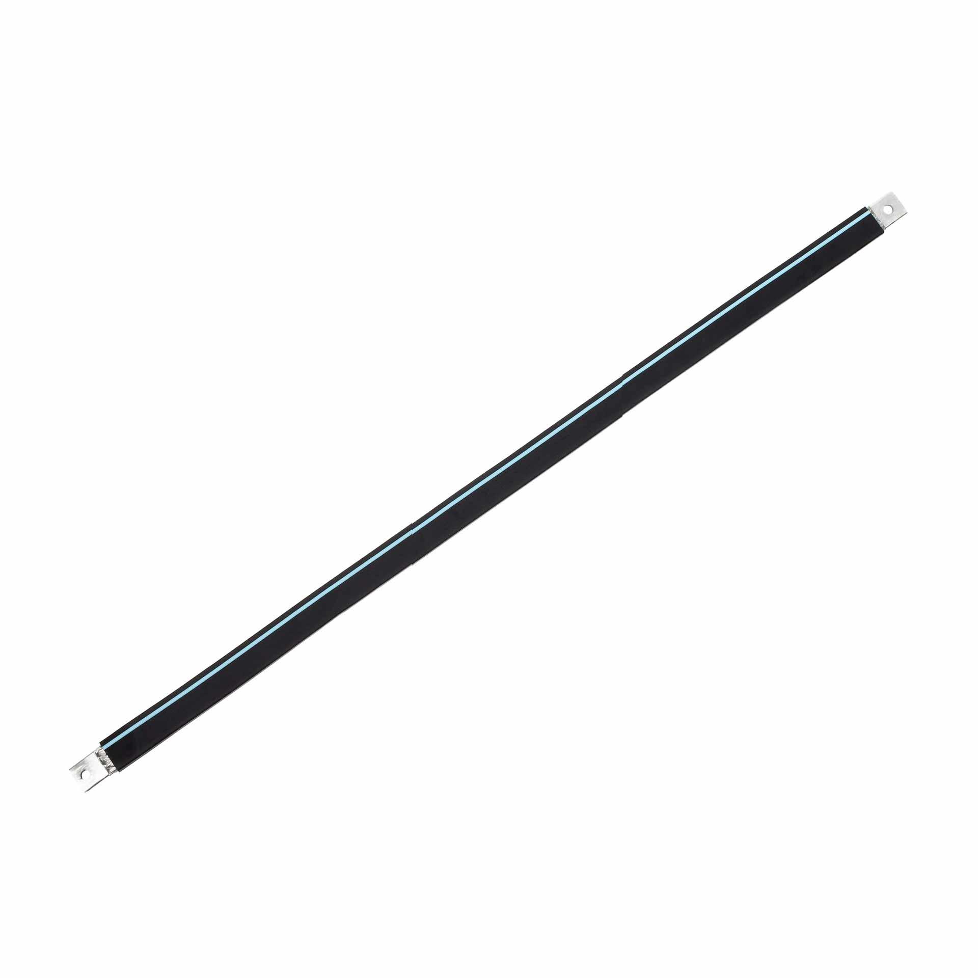 Insulated connection lug made of tinned copper braid L:930mm 120mm2, 400A, 2x M12, halogen-free