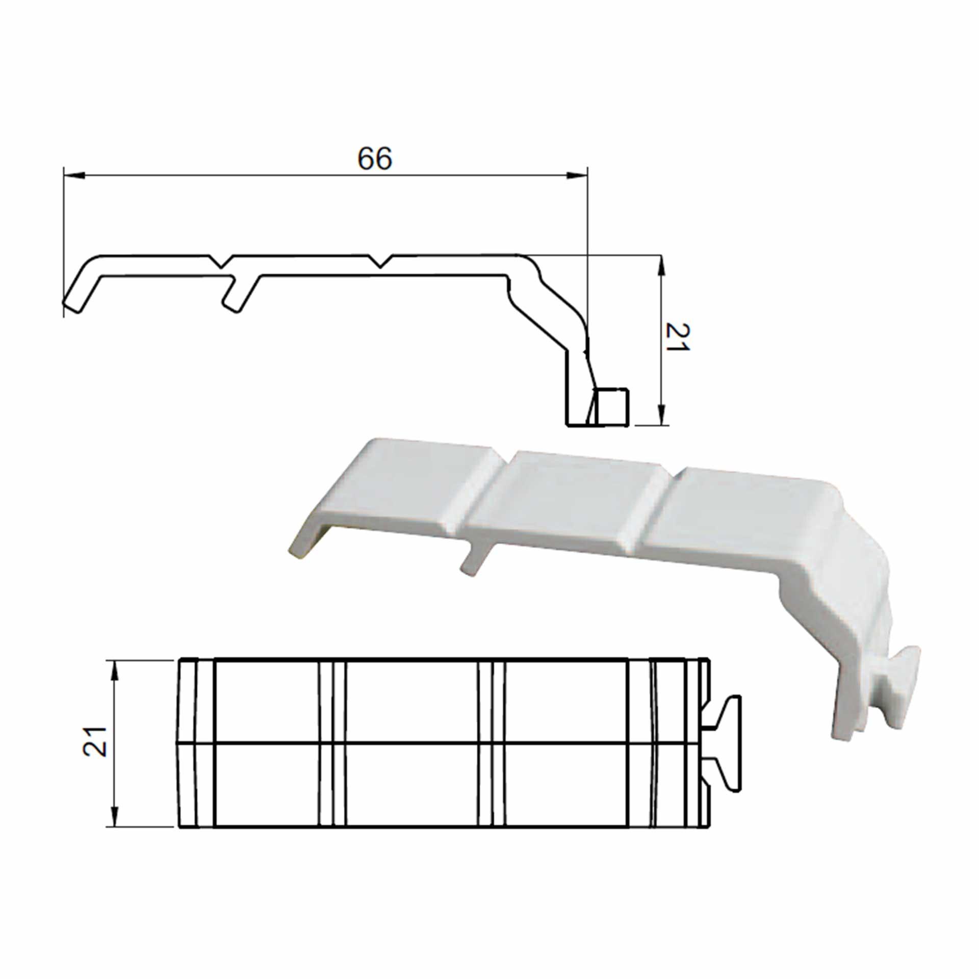 Pince pour chemin de câbles BR-GN-HF Pince pour chemin de câbles BR-GN-HF