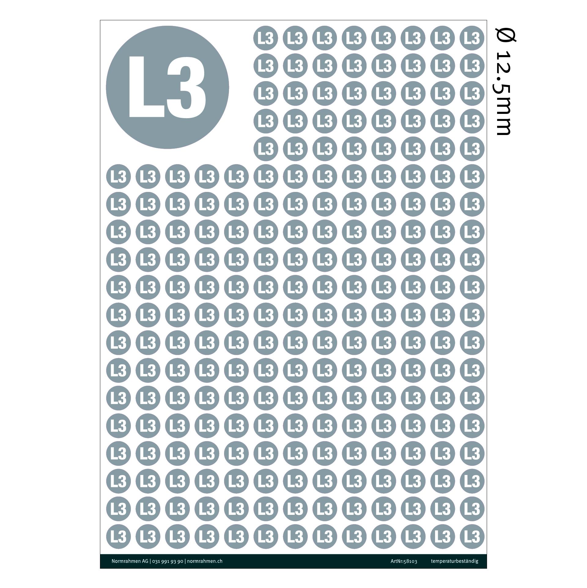 Outer conductor L3 Ø 12.5mm,PU 247 pcs. A4 sheet