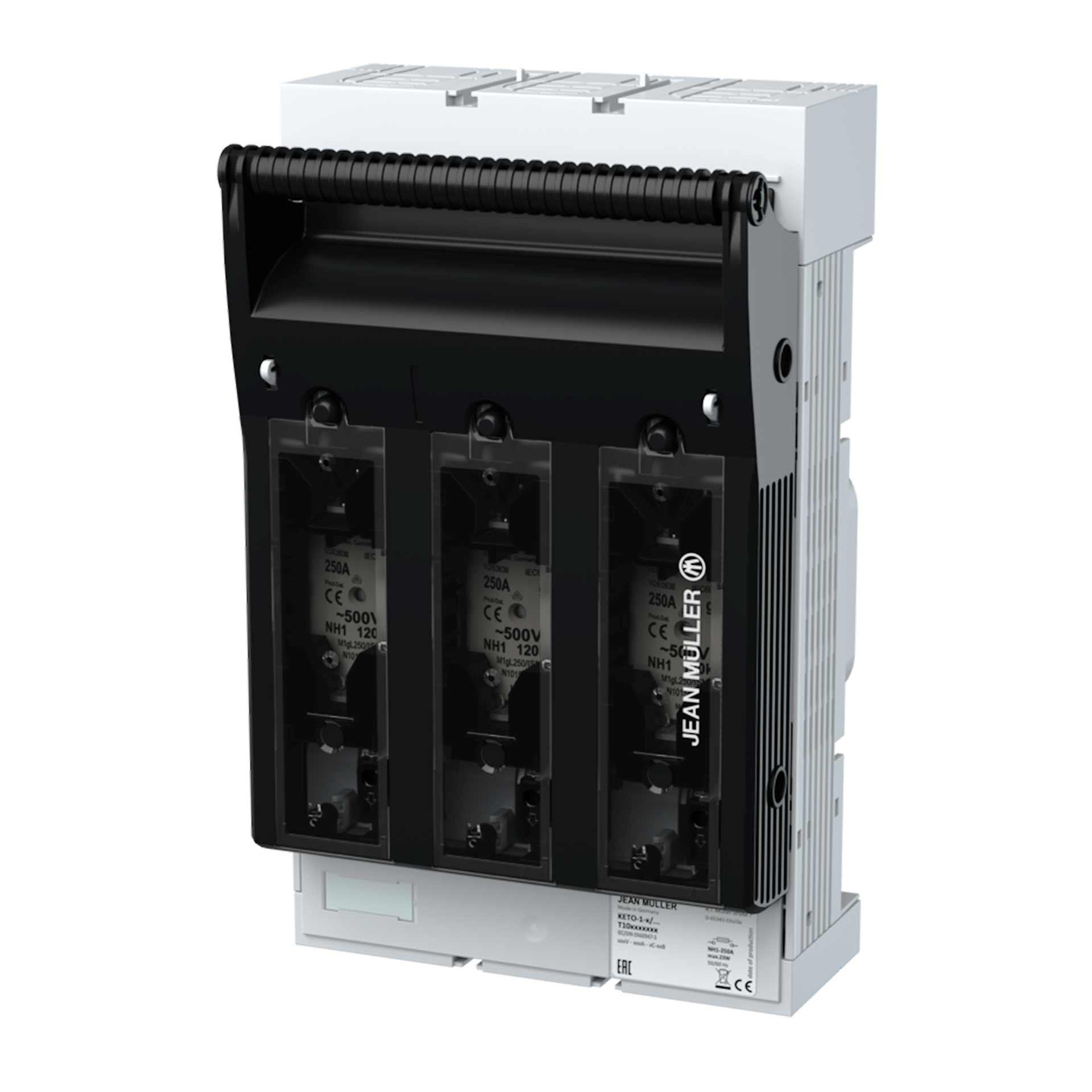 NH fuse switch-disconnector size 1, 3P, max. 250A, KETO-1-3/R150 (surface mounting) NH fuse switch-disconnector size 1, 3P, max. 250A, KETO-1-3/R150 (surface mounting)