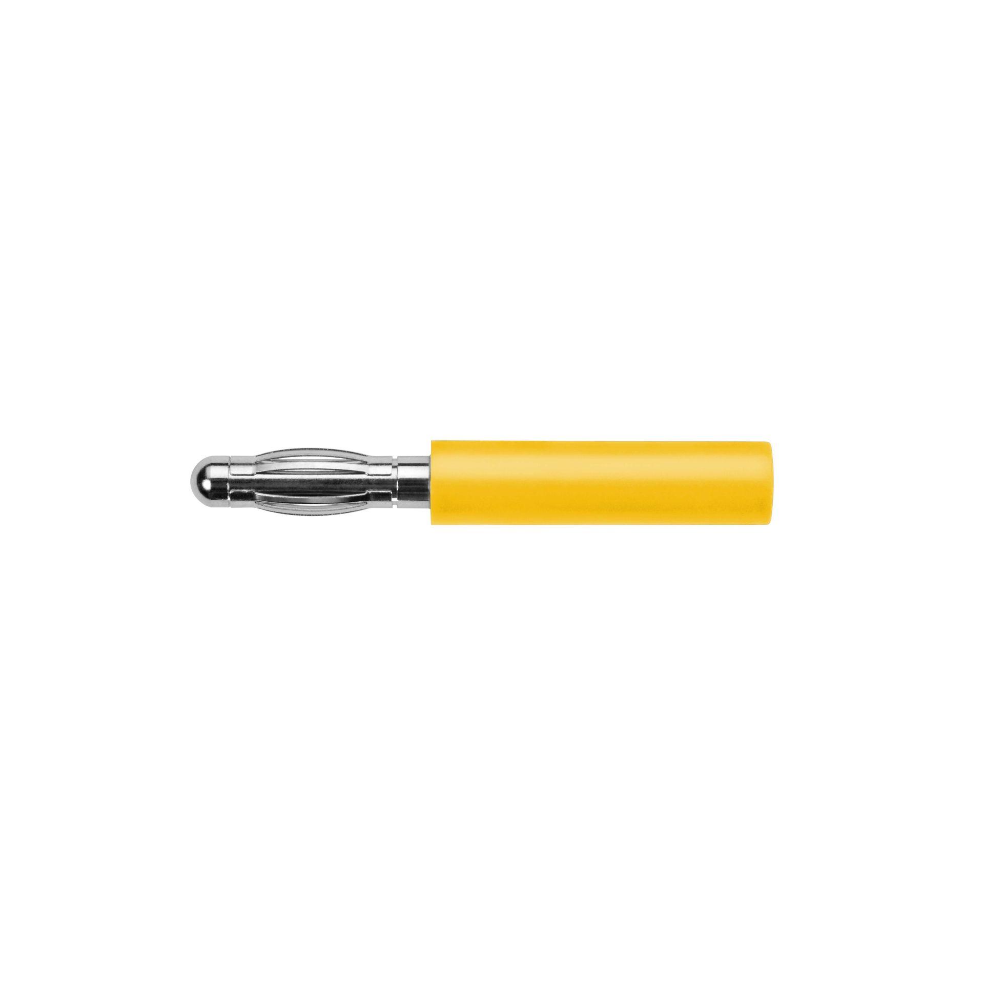 Adapter for adapting sockets from ø 4mm to ø 4mm safety system, yellow Adapter for adapting sockets from ø 4mm to ø 4mm safety system, yellow