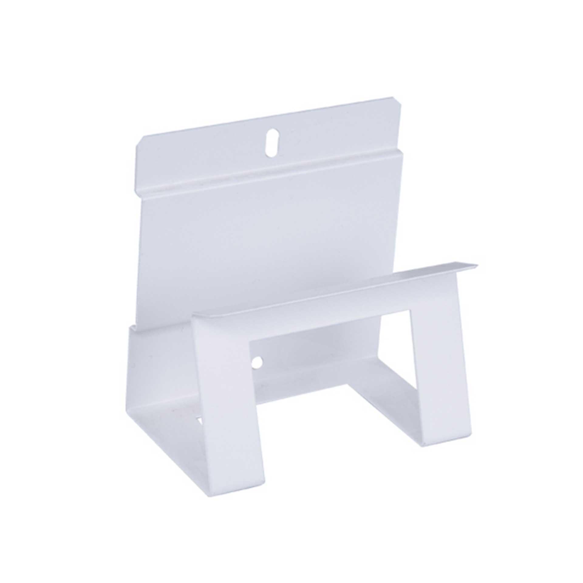 Router or modem holder, mounting on the perforated plate with 2 screws, clamping range 20-50mm Router or modem holder, mounting on the perforated plate with 2 screws, clamping range 20-50mm
