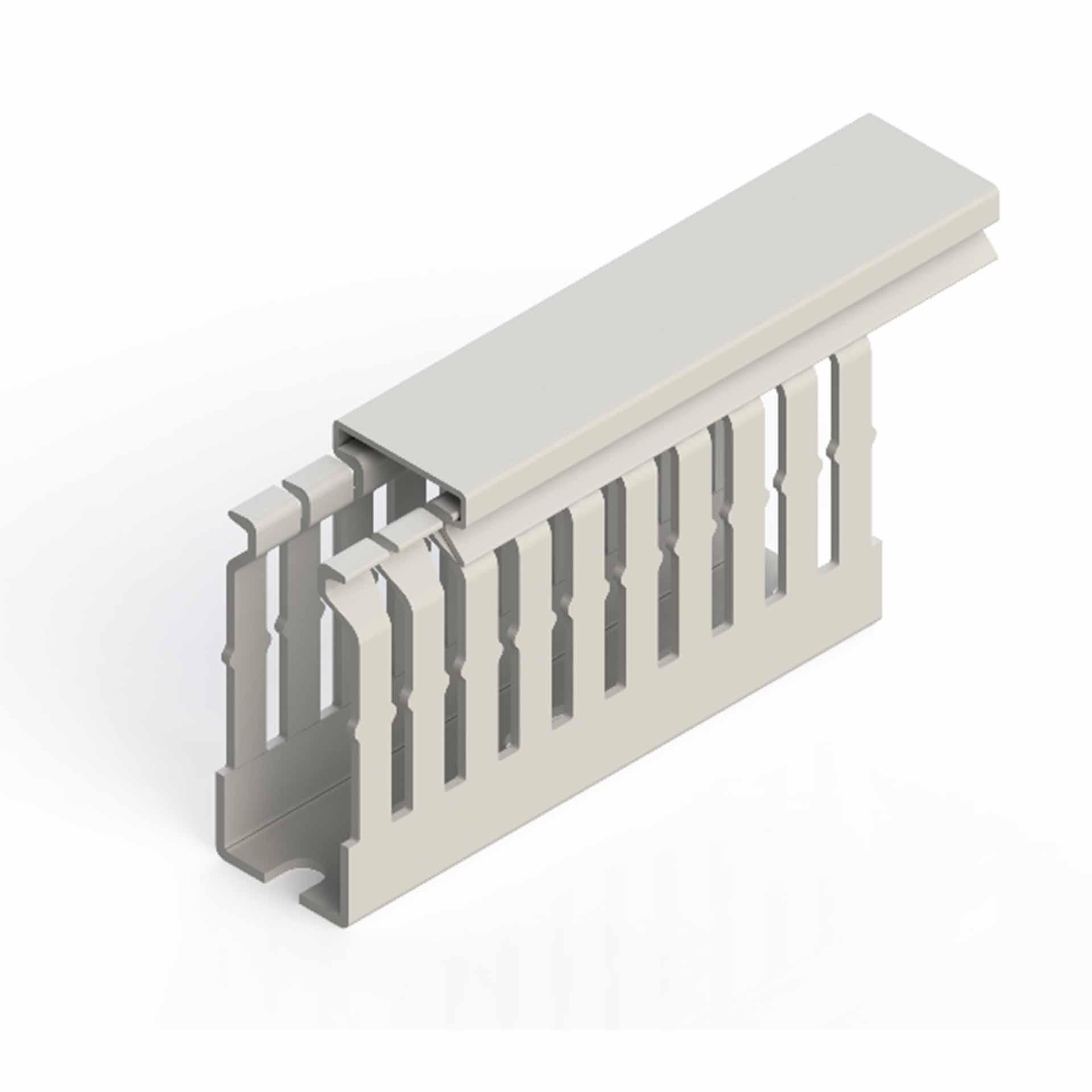 Halogen-free cable duct light grey (DIN) / 37.5x75mm (WxH)