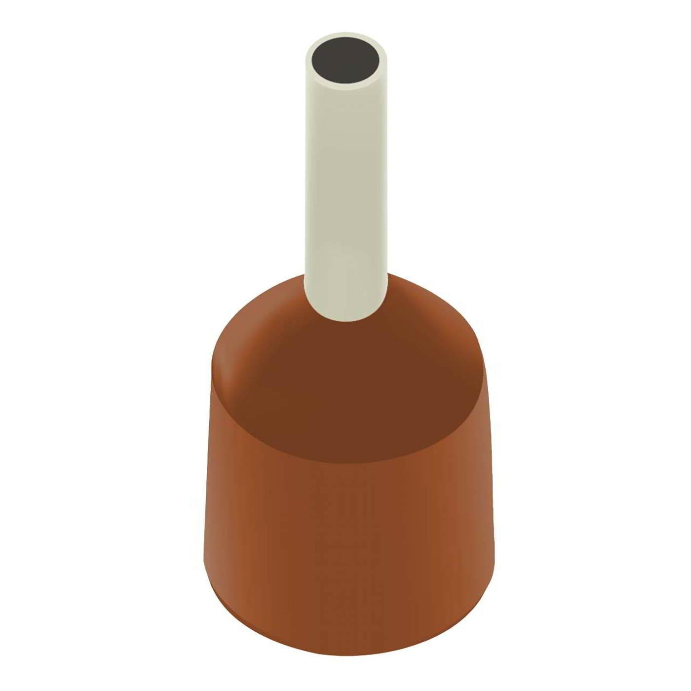Embouts pour conducteurs protégés (TE) brun / 10mm² / 12mm Embouts pour conducteurs protégés (TE) brun / 10mm² / 12mm
