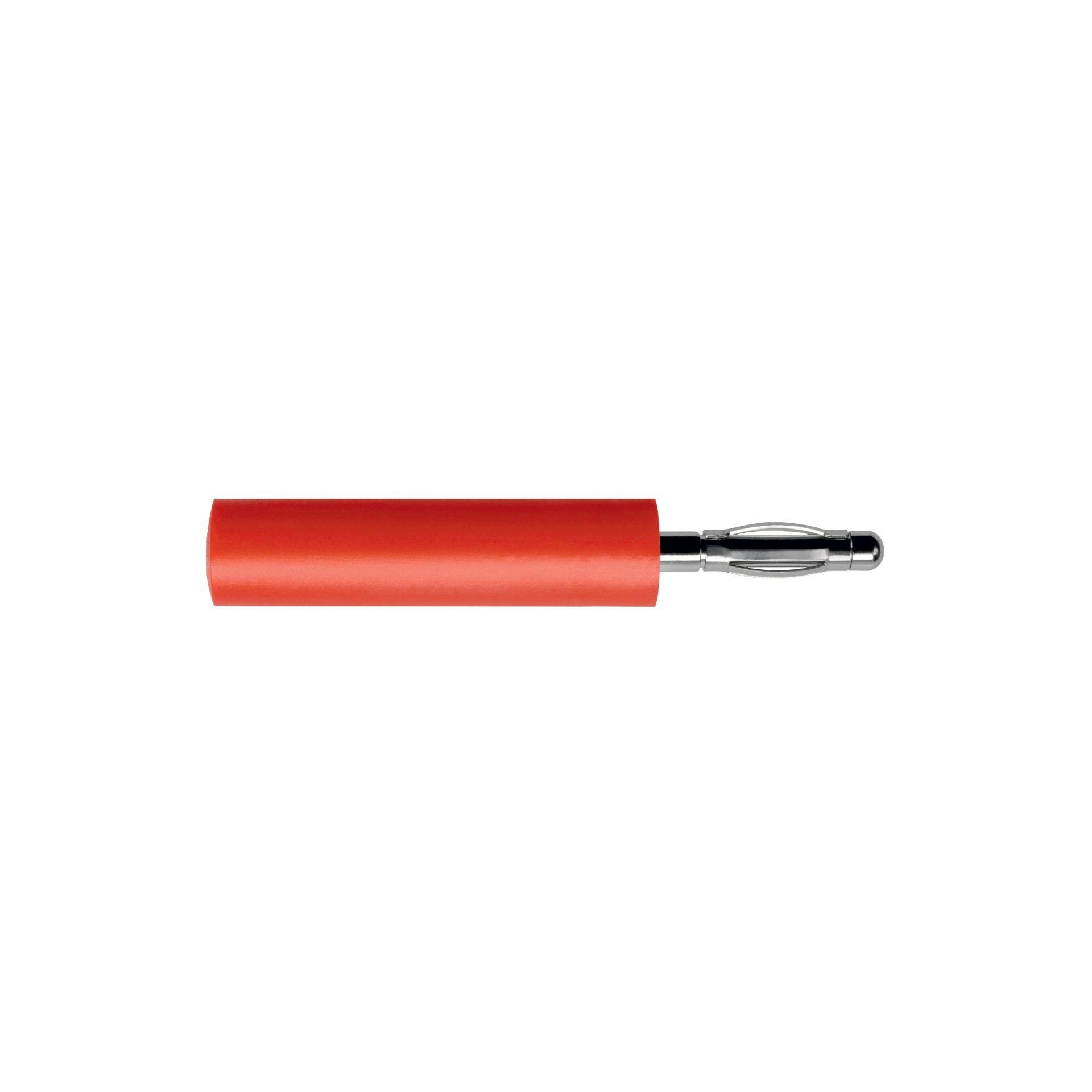Adapter for adapting sockets from ø 2mm to ø 4mm Safety system red Adapter for adapting sockets from ø 2mm to ø 4mm Safety system red