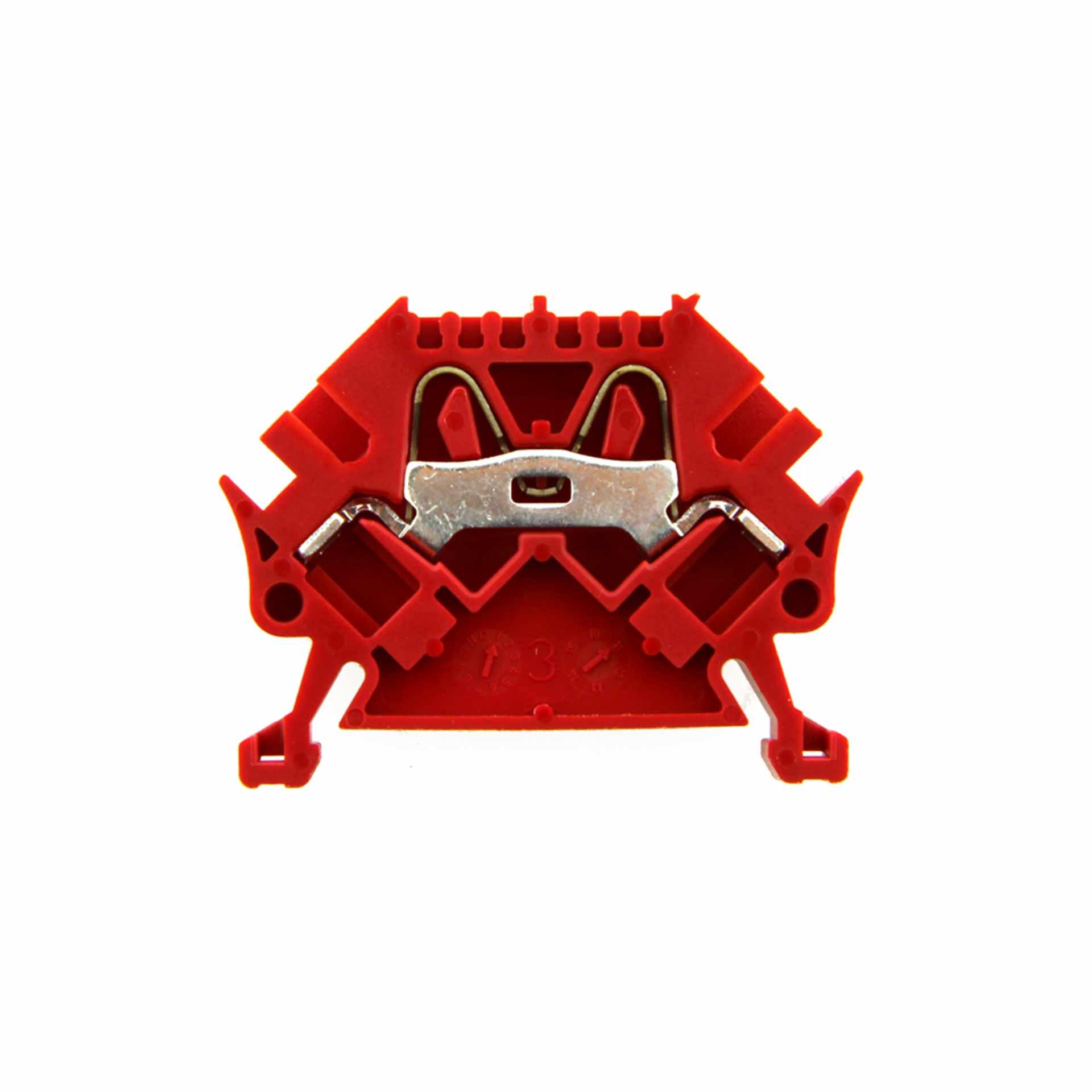 Terminale a molla 45° 4mm², 2 conduttori, rosso Terminale a molla 45° 4mm², 2 conduttori, rosso