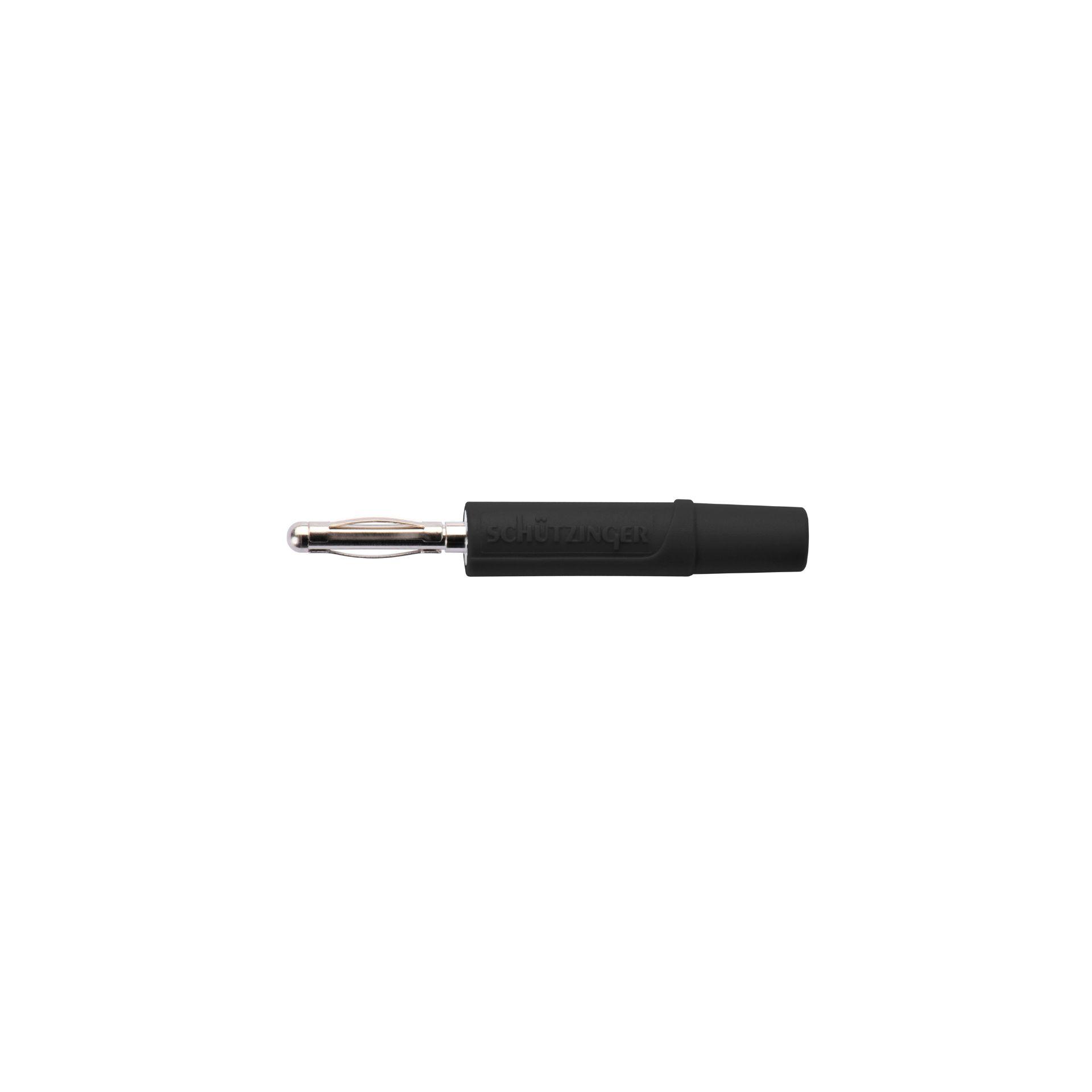 Spina a molla diritta ø 2mm, con connessione a saldare fino a 0,5mm2 nero Spina a molla diritta ø 2mm, con connessione a saldare fino a 0,5mm2 nero