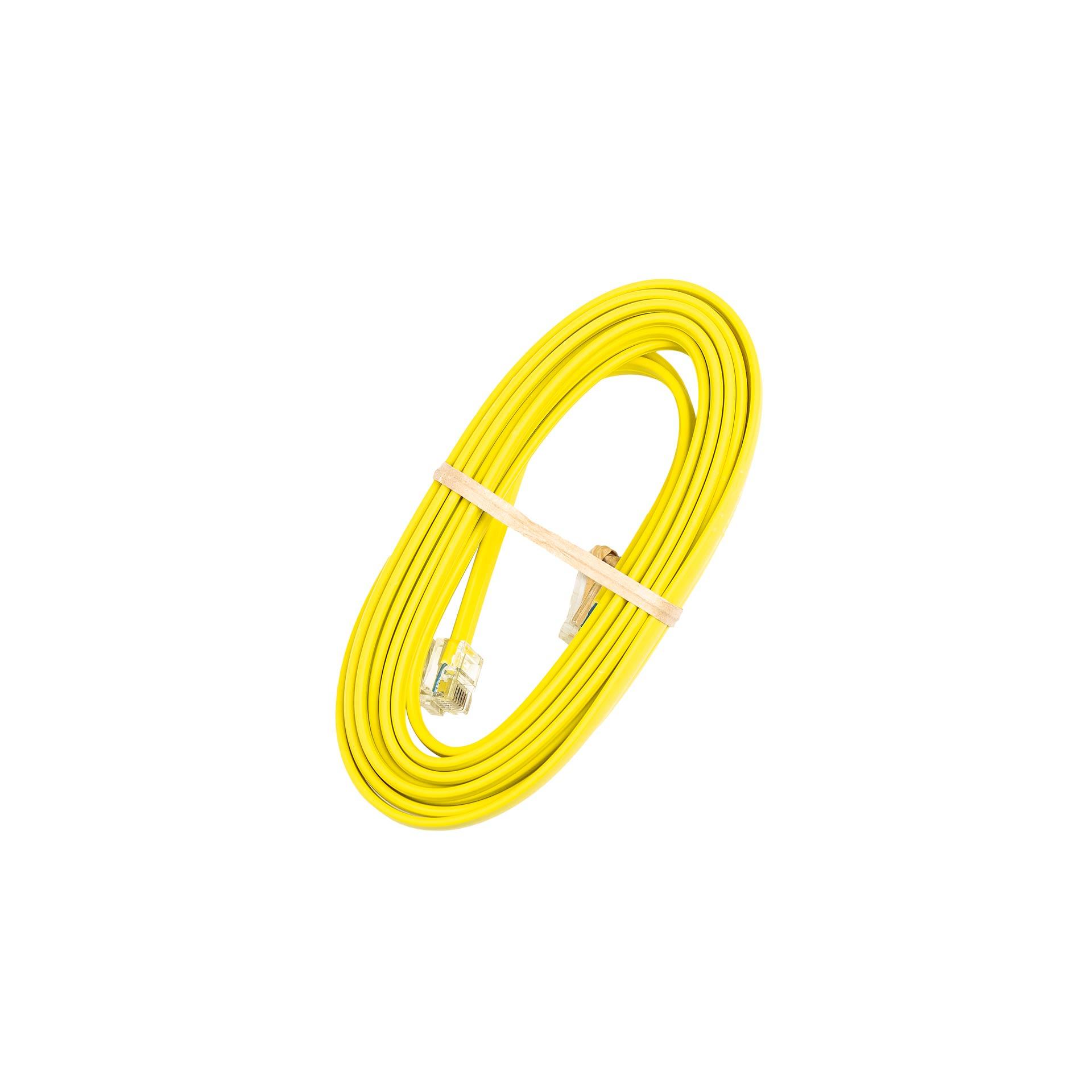 Cavo di segnale / cavo dati RJ12, 6P6C, 1.250 mm, CCA, LSZH giallo