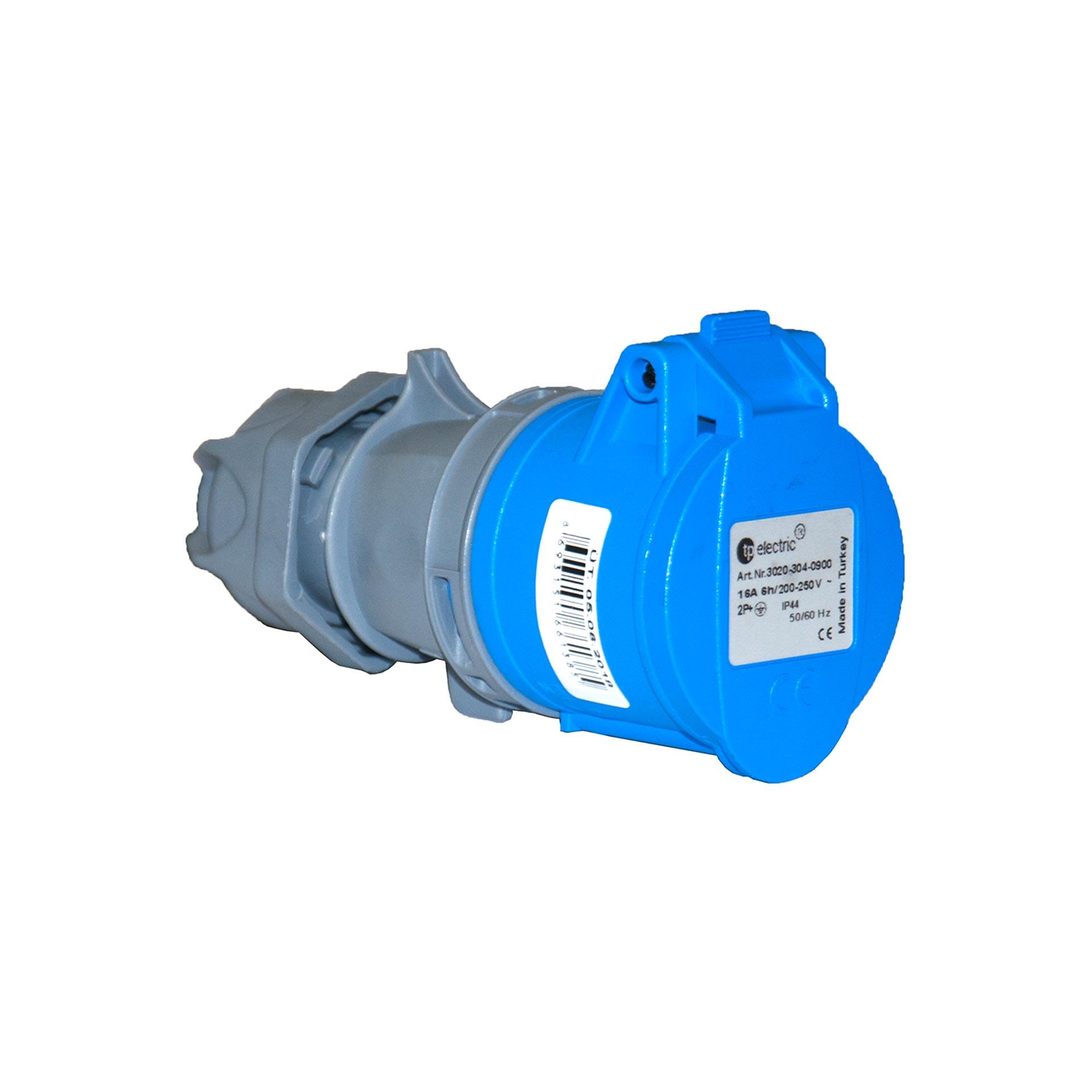 Attacco rapido CEE 16A 3P 6h, 1PNE 230V, contatti nichelati, sistema Quick Connect brevettato Attacco rapido CEE 16A 3P 6h, 1PNE 230V, contatti nichelati, sistema Quick Connect brevettato
