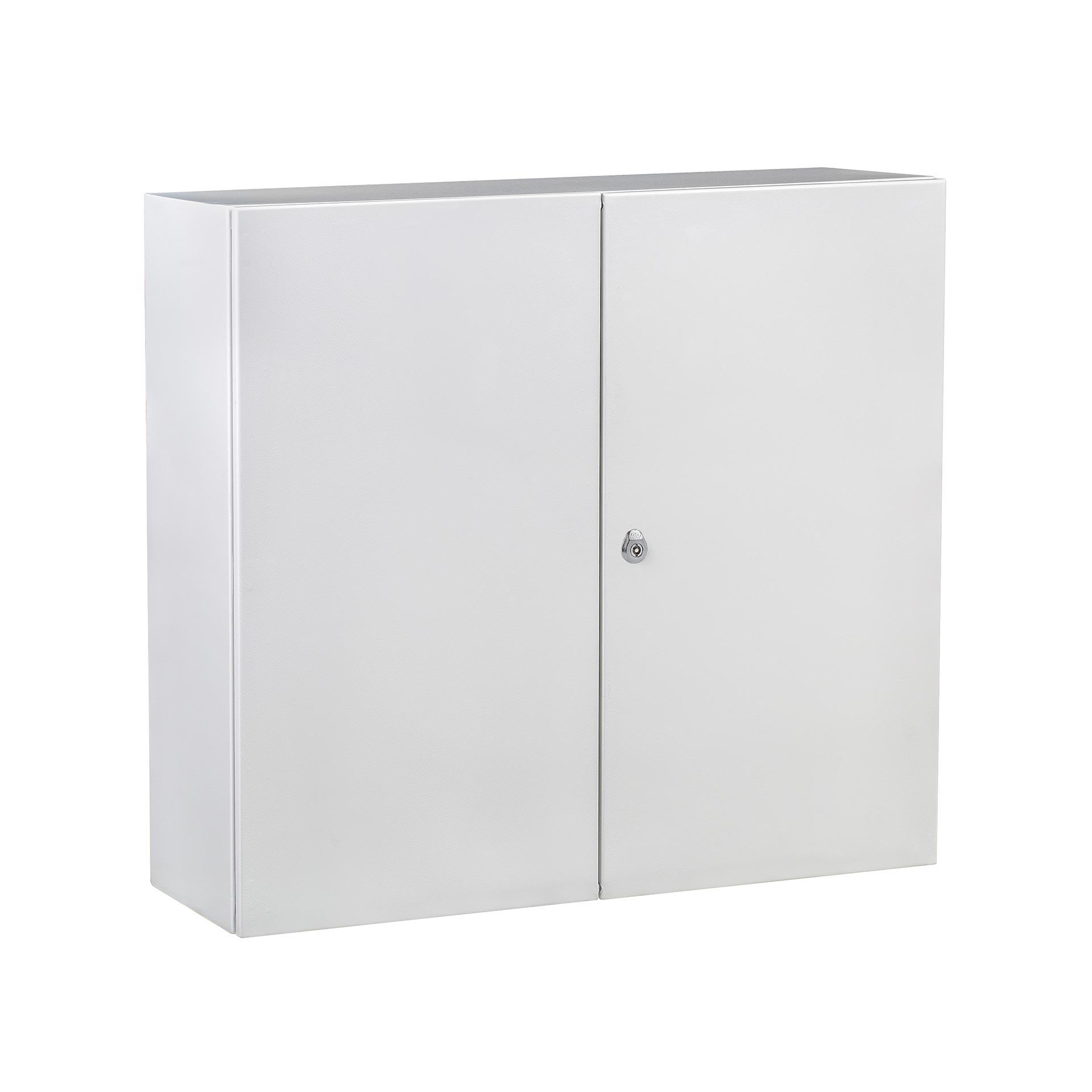 Custodia a parete IP55, RAL 7035, doppia porta, LxHxP 1000x800x300 mm, con piastra di montaggio