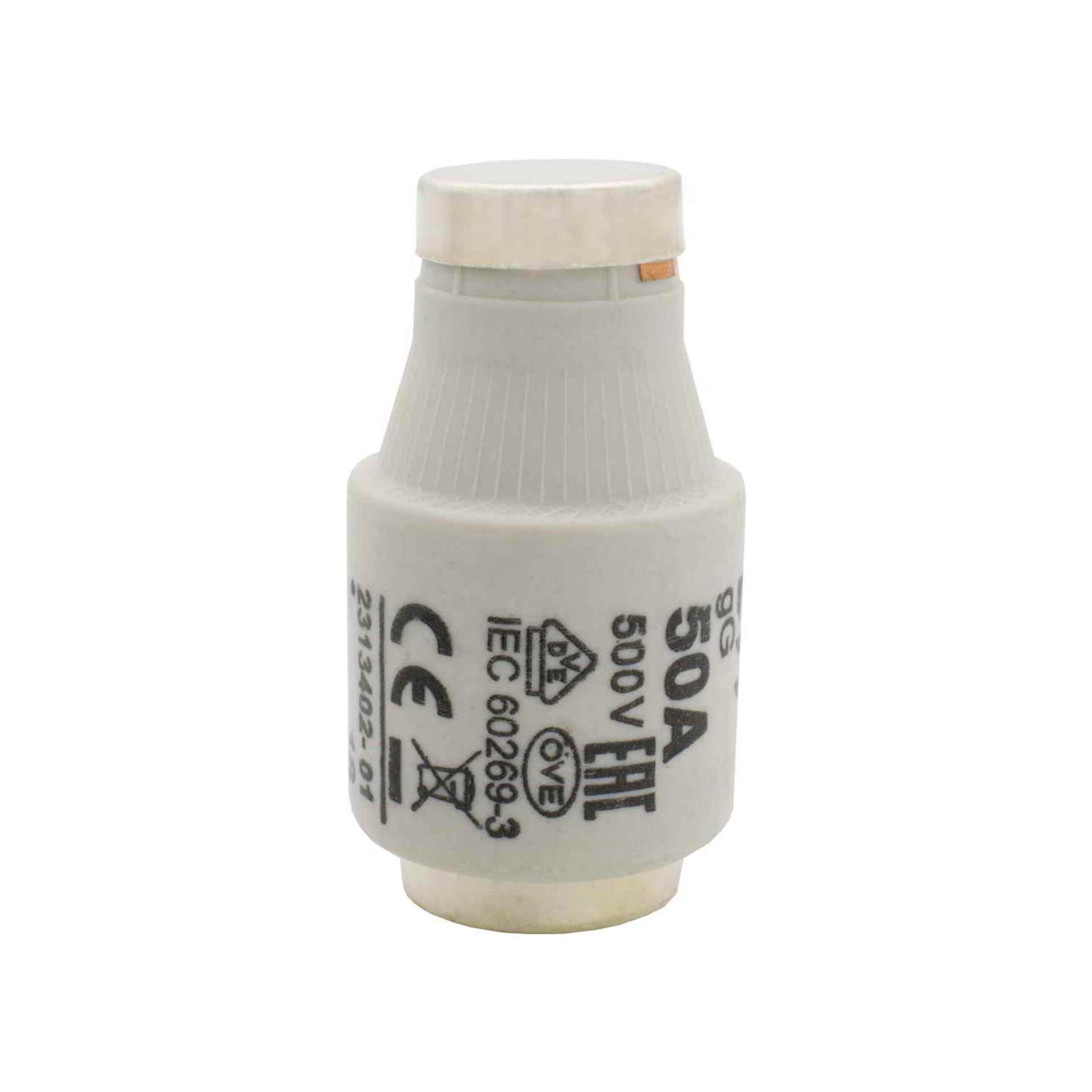 Fuse cartridge DIII gL/gG 50A, 500V (white) Fuse cartridge DIII gL/gG 50A, 500V (white)