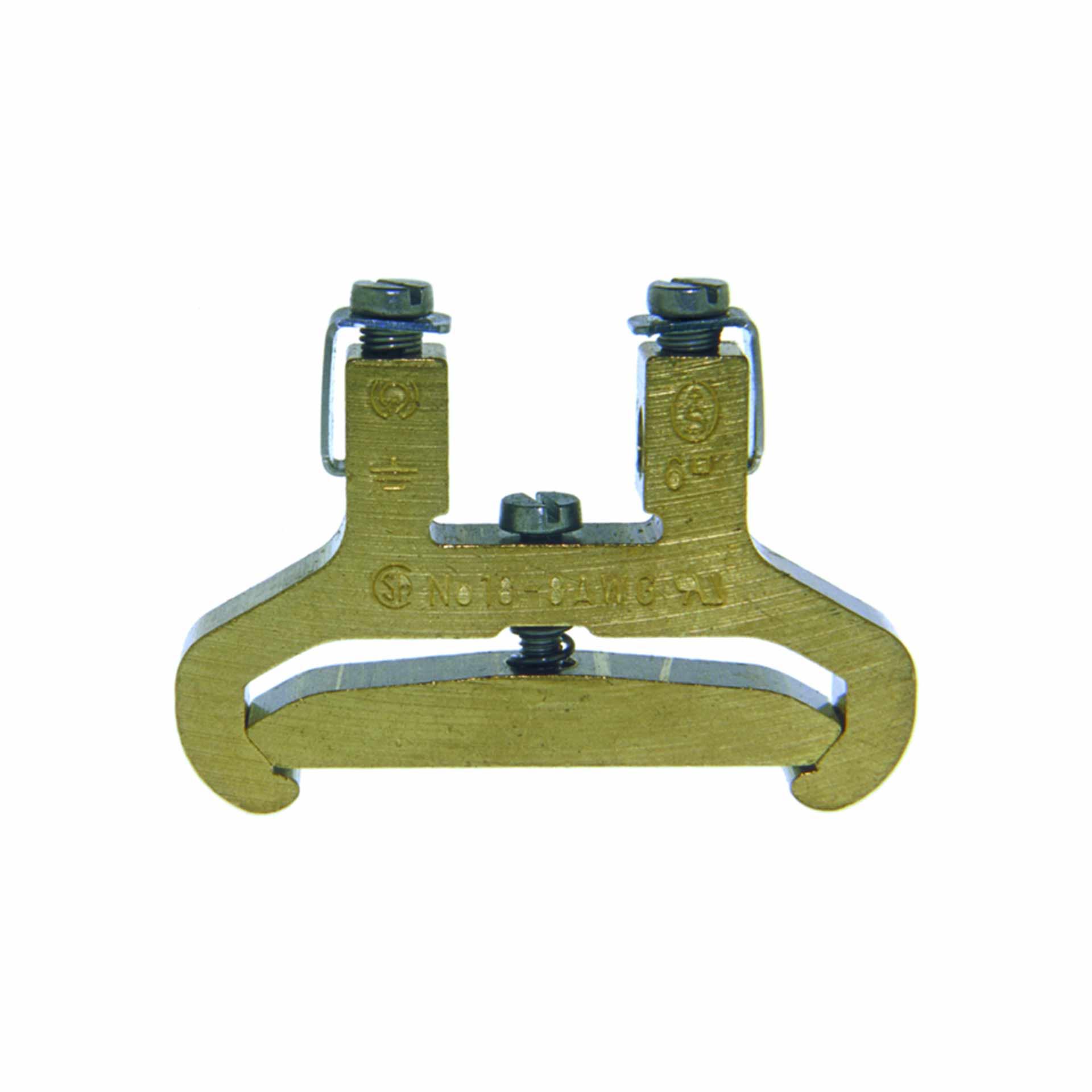 Morsetto per conduttore di protezione DIN35, 6 mm², a 2 conduttori, nudo Morsetto per conduttore di protezione DIN35, 6 mm², a 2 conduttori, nudo