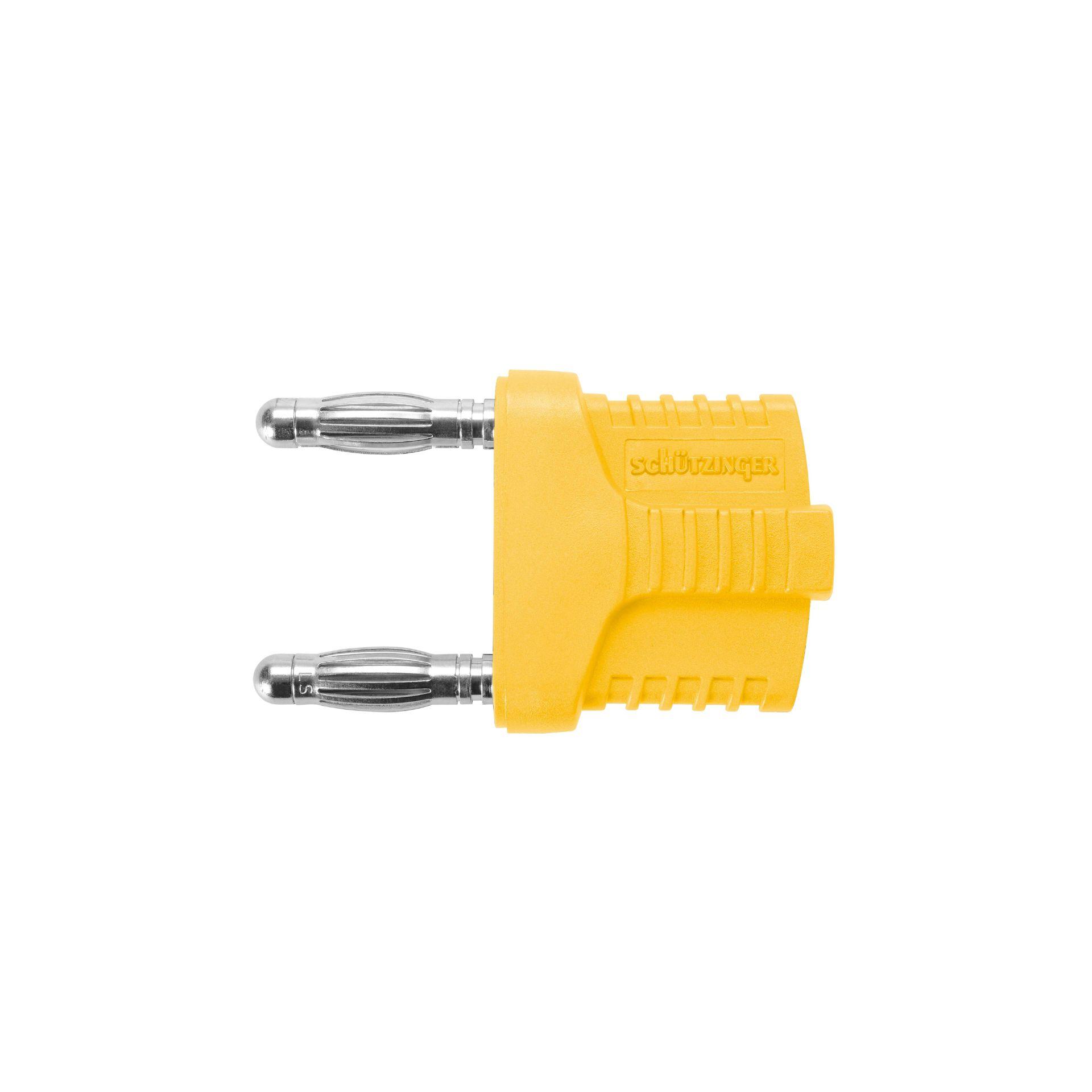 Spina di cortocircuito con presa di misura assiale ø 4 mm, gialla
