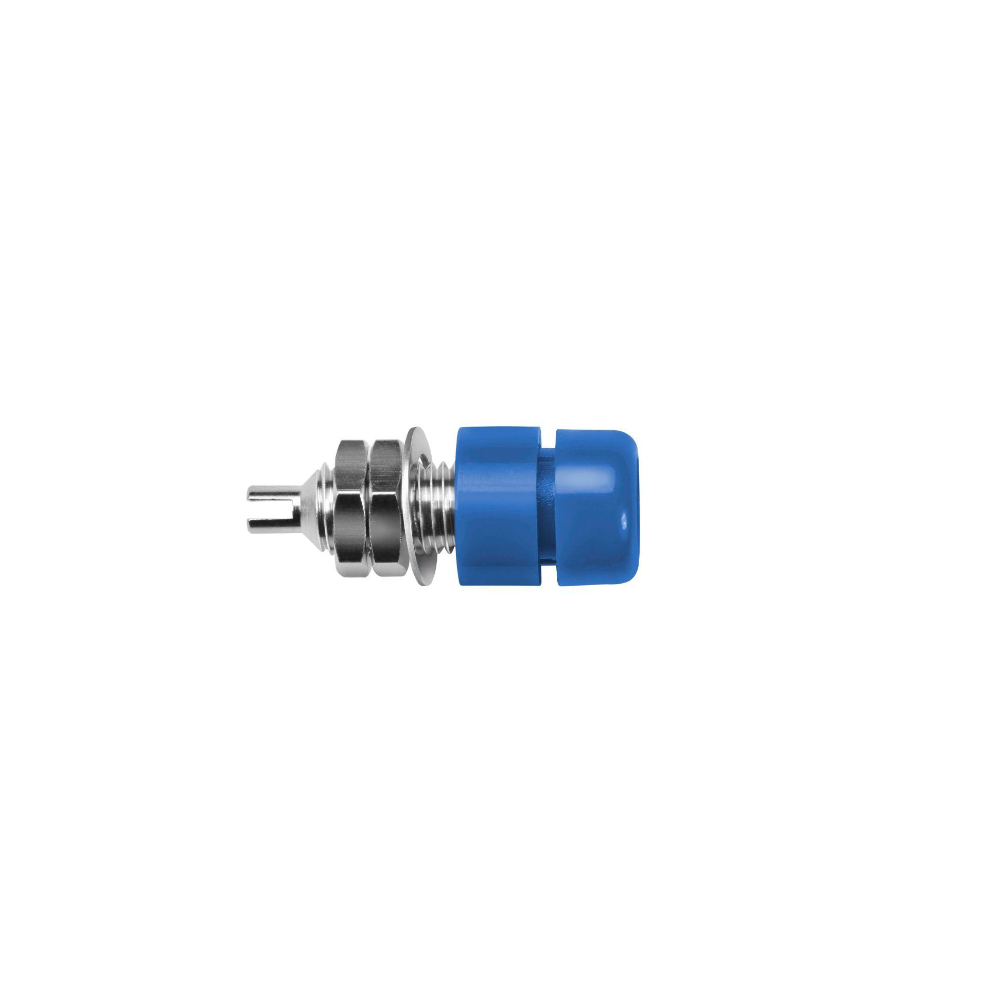 Presa incorporata ø 4mm, per installazione isolata, blu