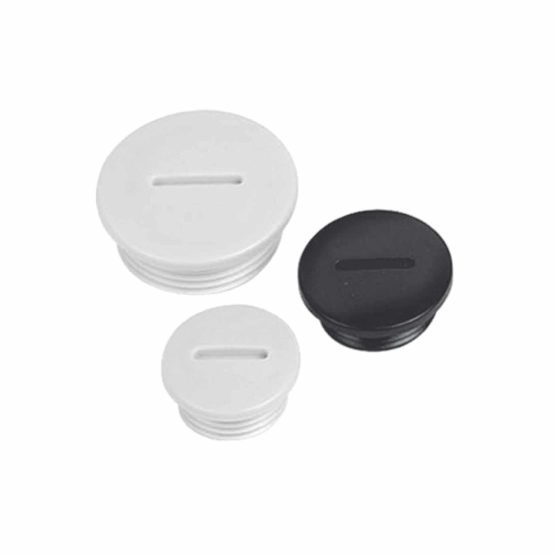 Obturateurs pour presse-étoupes M40, PA6, gris clair (RAL7035) Obturateurs pour presse-étoupes M40, PA6, gris clair (RAL7035)