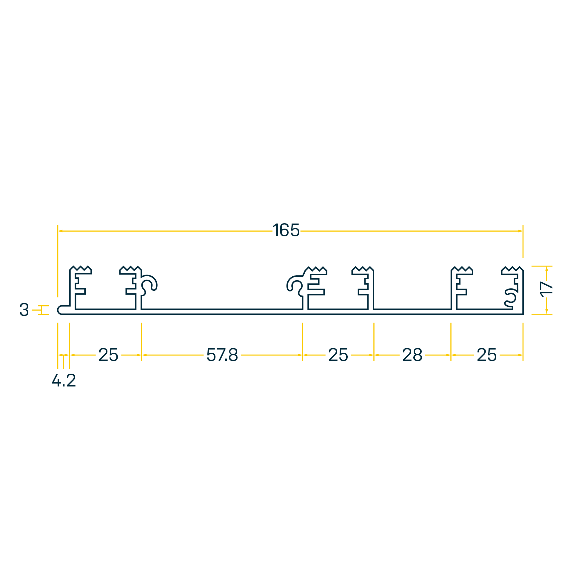 SP 165 profilo laterale SP 165 profilo laterale