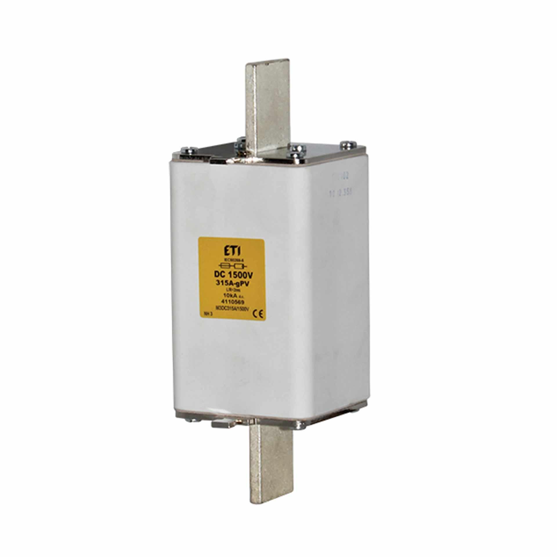Fusibile NH taglia 3L UL 500A "DC", caratteristica gPV 1500V