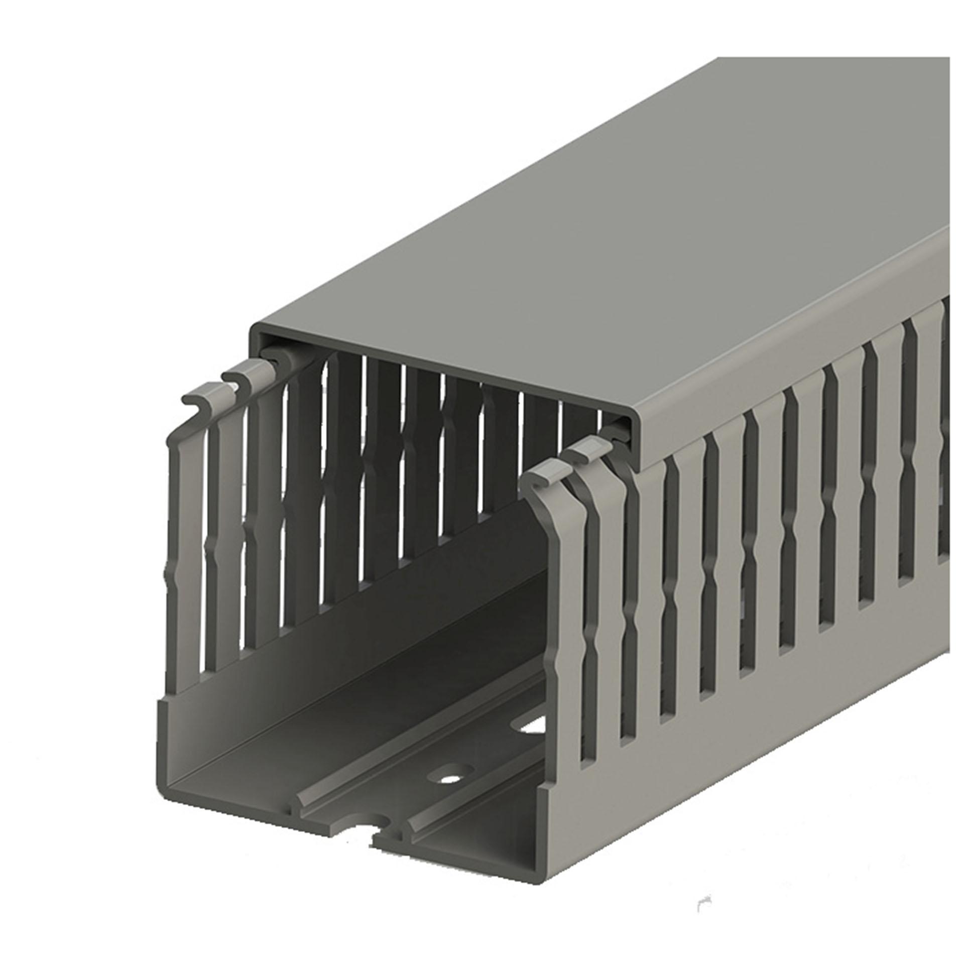 Canalina passacavi in PVC grigio (VK-GN) / 60x60 mm (LxA)