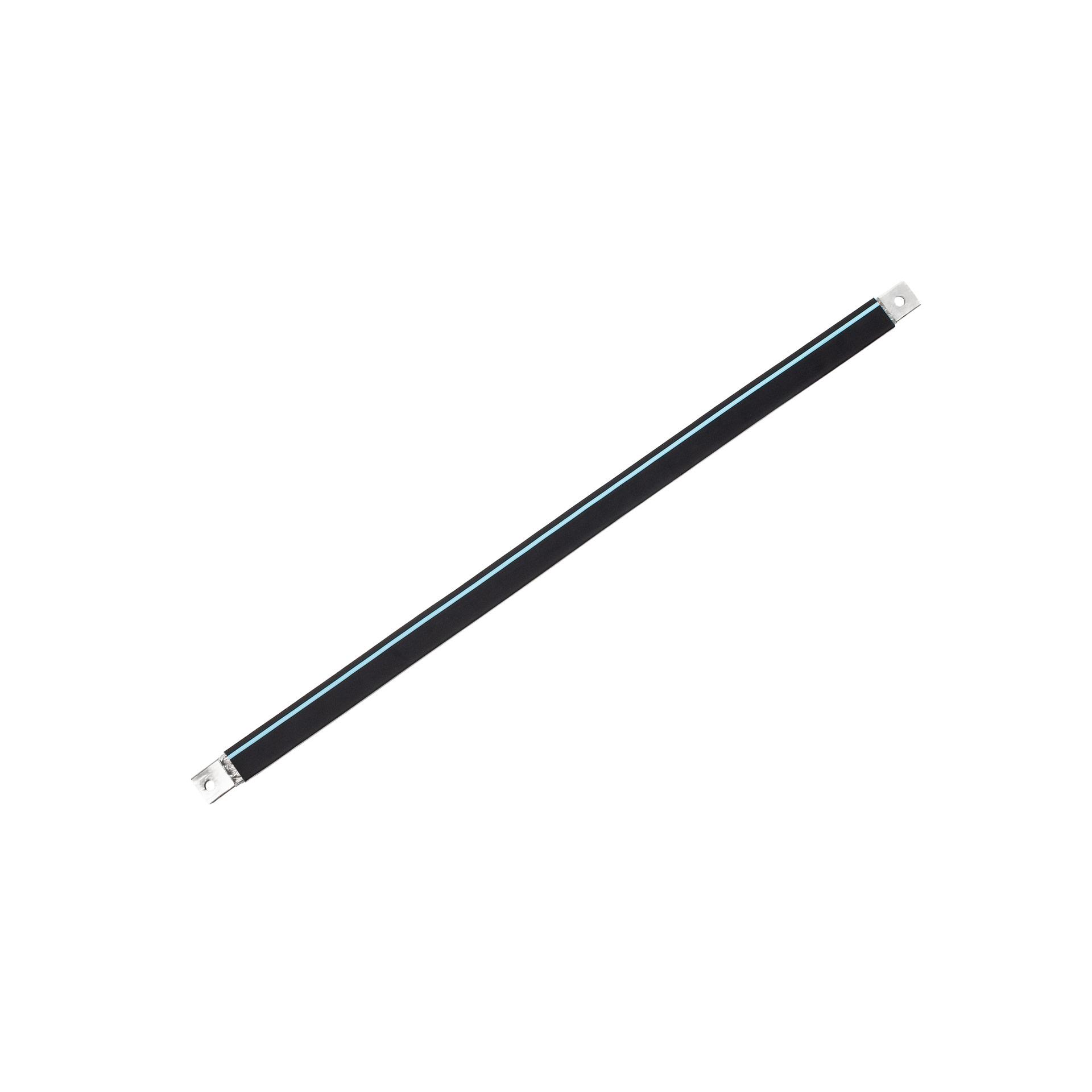 Isolierte Anschlusslasche aus Kupfergeflecht verzinnt "L:730mm" 120mm², 400A, M10 & M10, Halogenfrei