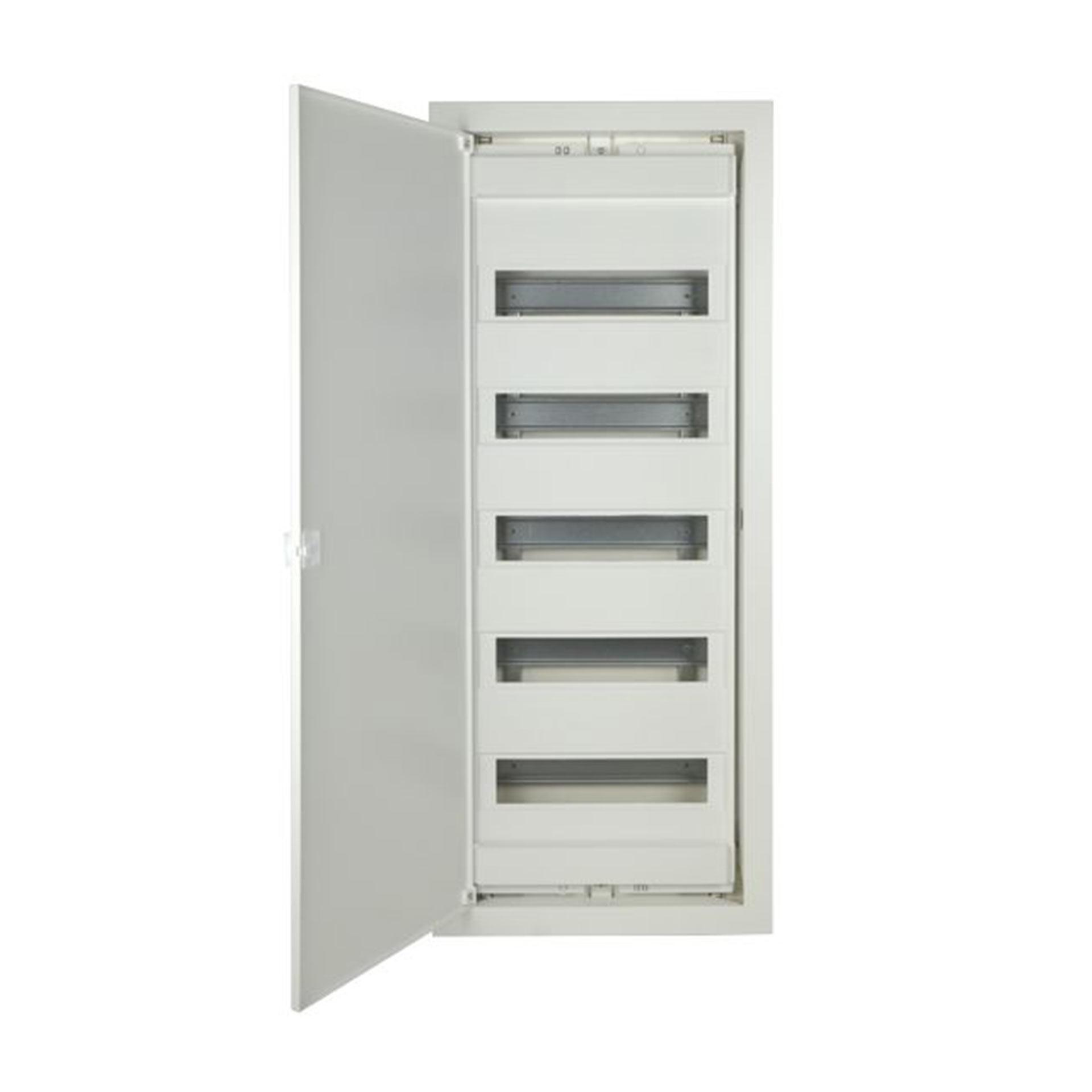 Distributore da incasso con porta in metallo bianco "ECG-70H", modulo 5x12 (60M+10M)