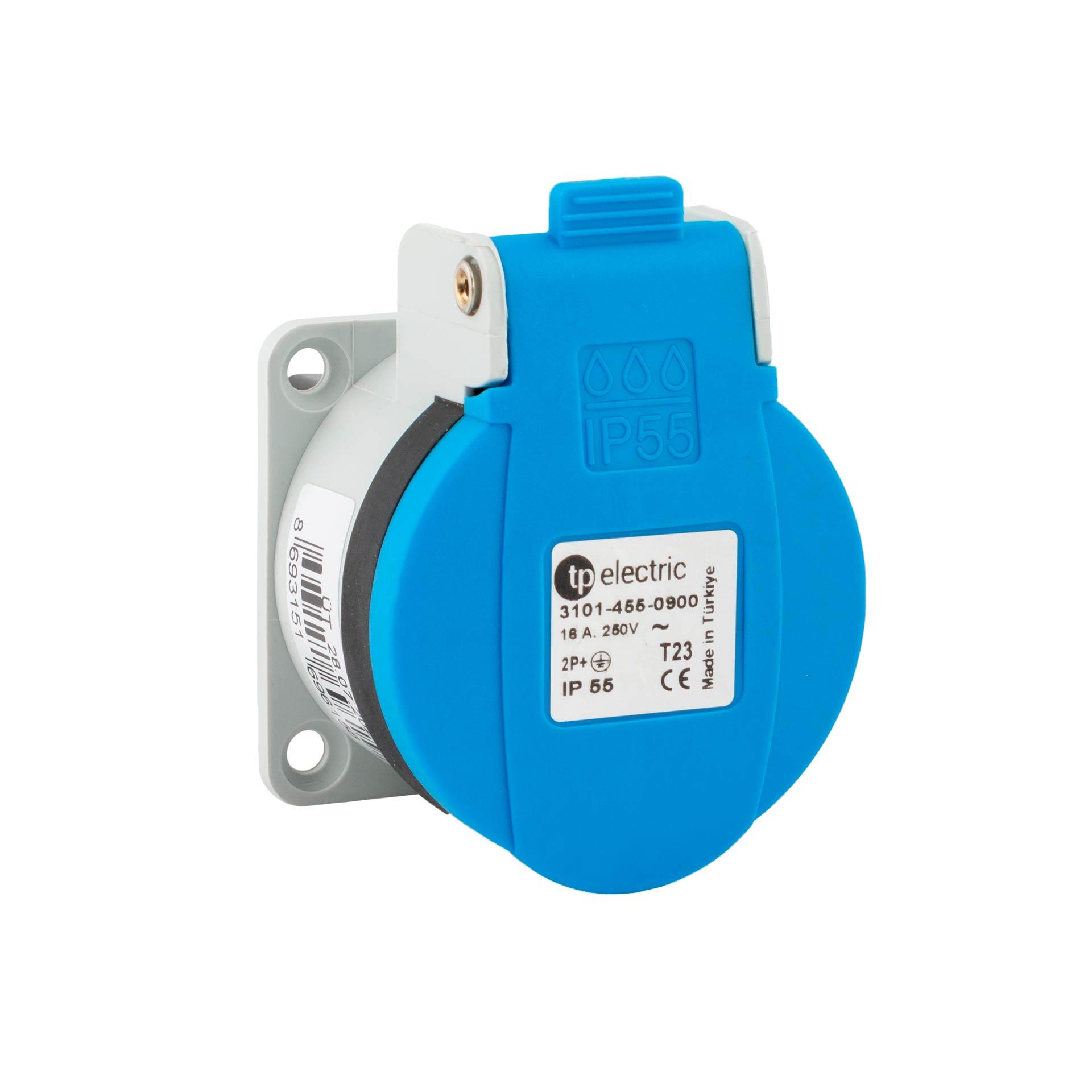 Presa da incasso T23 16A 3P, IP55, 1PNE 230V, contatti nichelati, connessione a vite, SN 441011 Presa da incasso T23 16A 3P, IP55, 1PNE 230V, contatti nichelati, connessione a vite, SN 441011