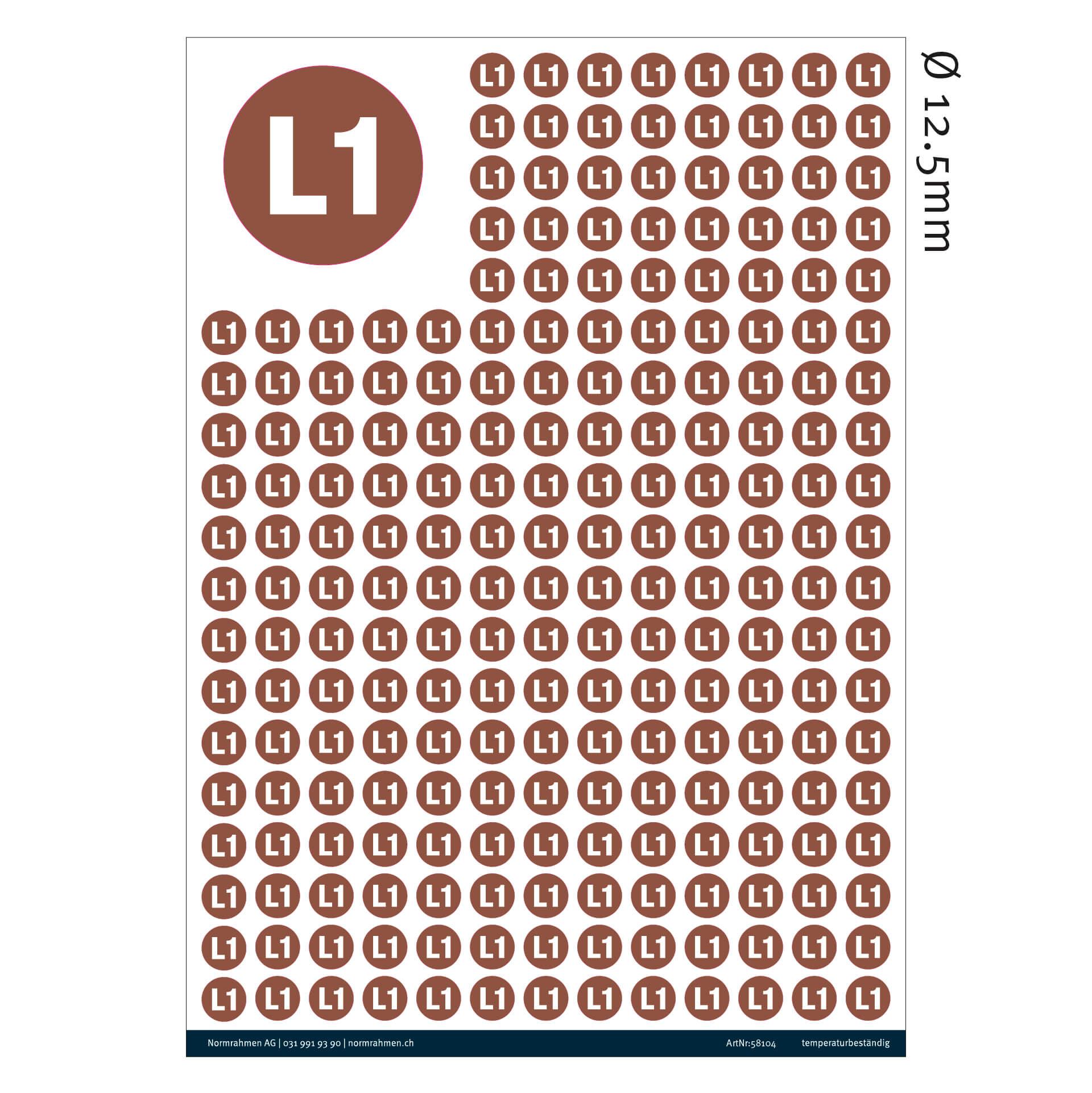 Outer conductor L1 Ø 12.5mm,PU 247 pcs. A4 sheet