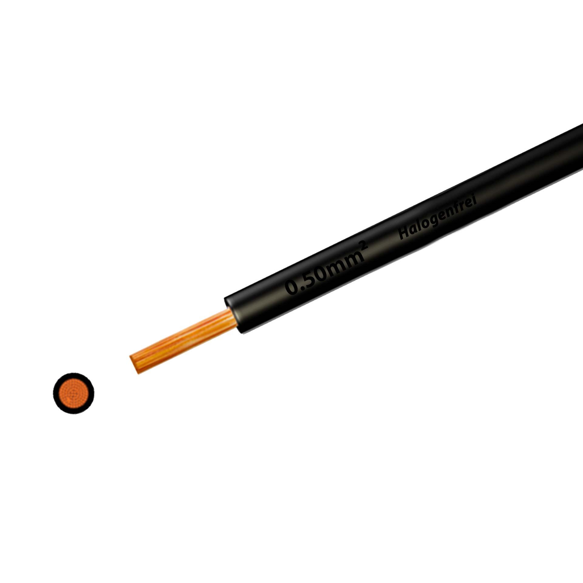 Cavo a trefoli senza alogeni 90° C, 500V, 0,50 mm2, nero (RAL 9005), su bobina di plastica Cavo a trefoli senza alogeni 90° C, 500V, 0,50 mm2, nero (RAL 9005), su bobina di plastica