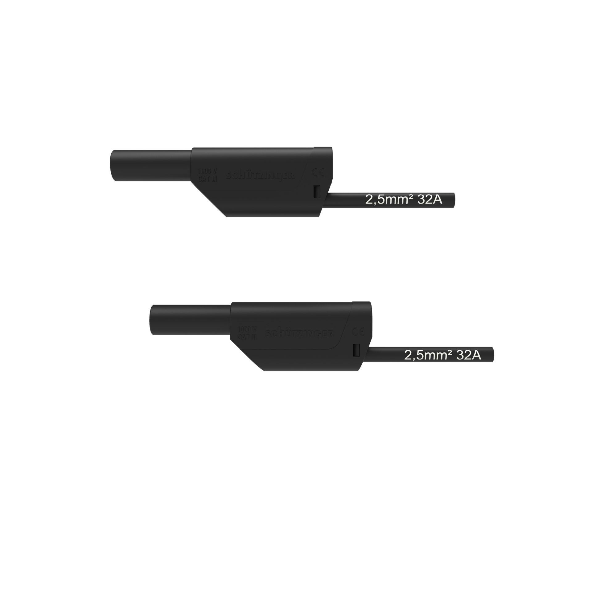 Cavo di collegamento di sicurezza ø 4 mm, 2,5 mm2, 1000 mm, nero Cavo di collegamento di sicurezza ø 4 mm, 2,5 mm2, 1000 mm, nero