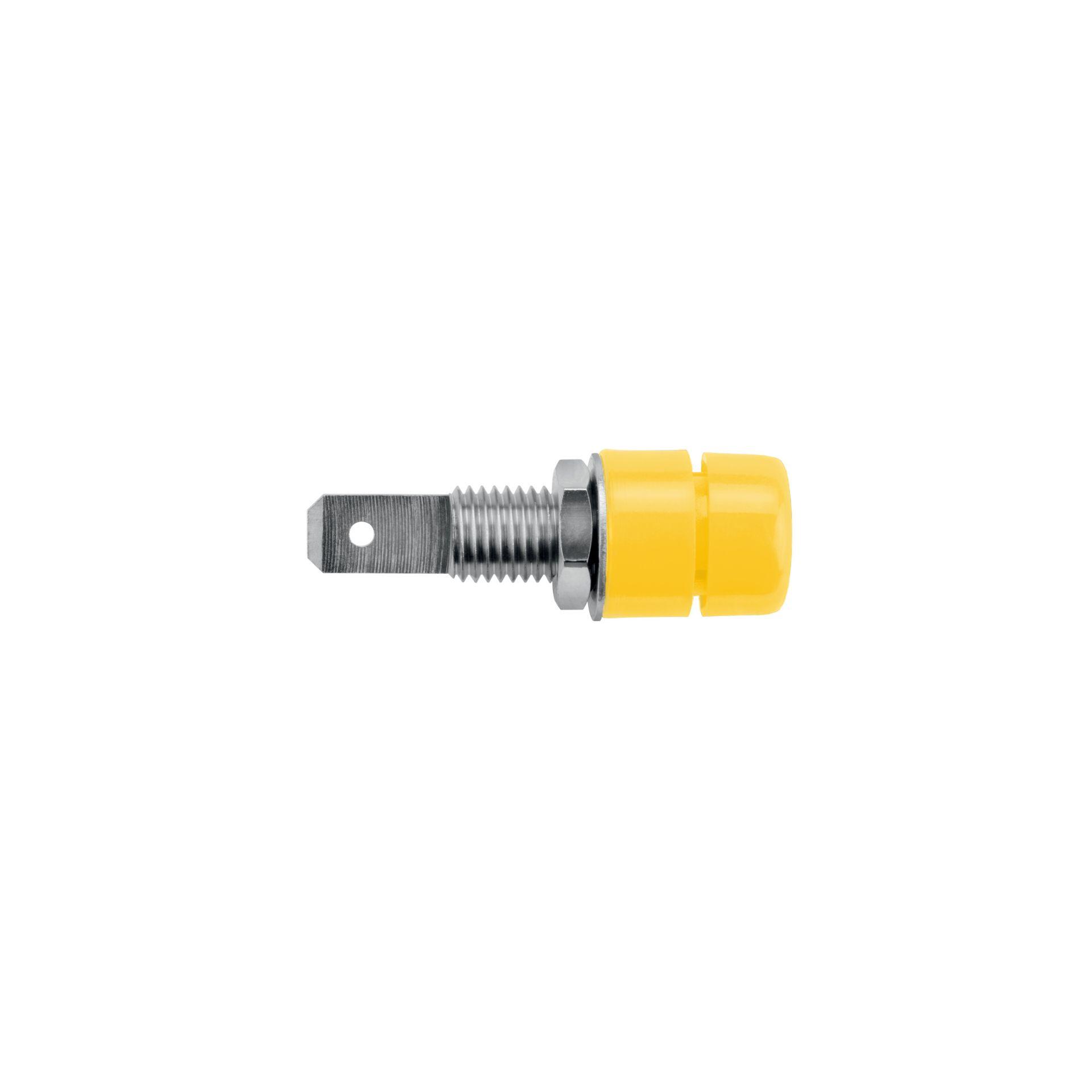 Giunto ø 4 mm con connessione a saldare fino a 2,5 mm2, giallo